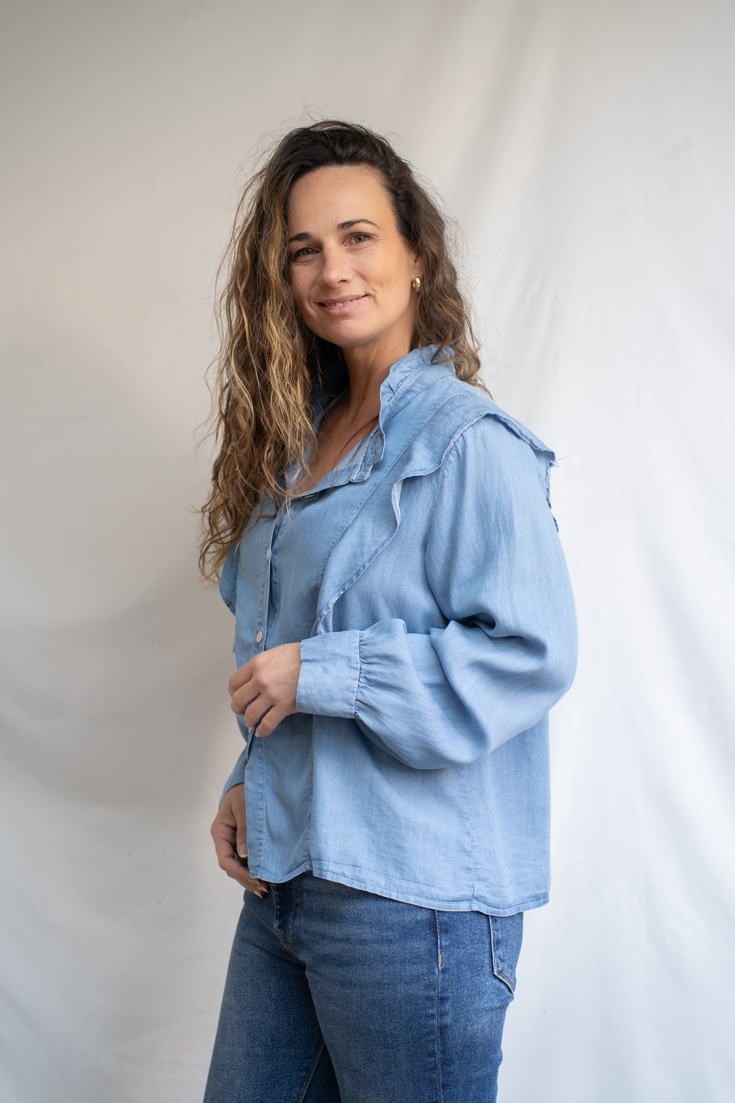 Blusa Koquita Azul Denim