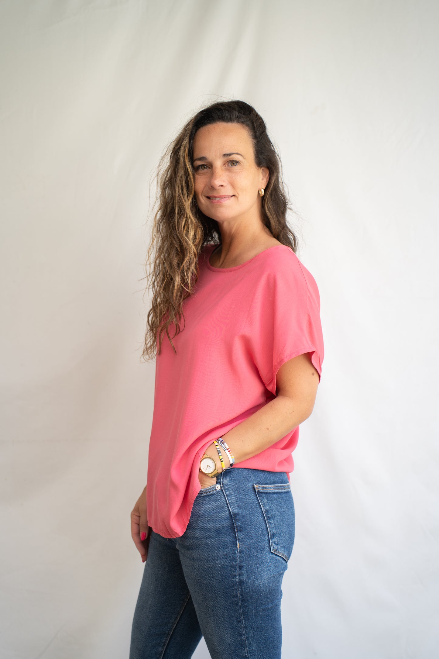 Blusa lino Lara Rosa