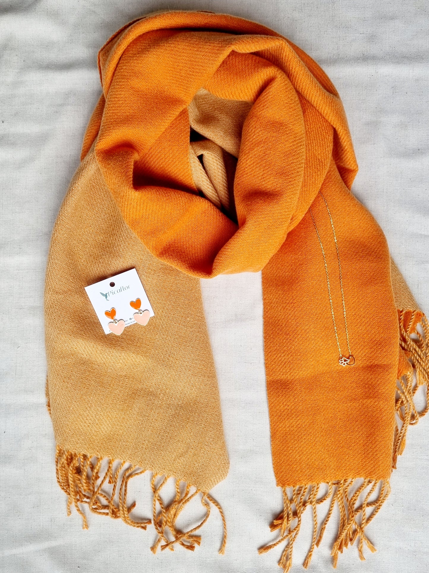 Bufanda Emilia Naranja Lisa-Bufanda-Picaflor