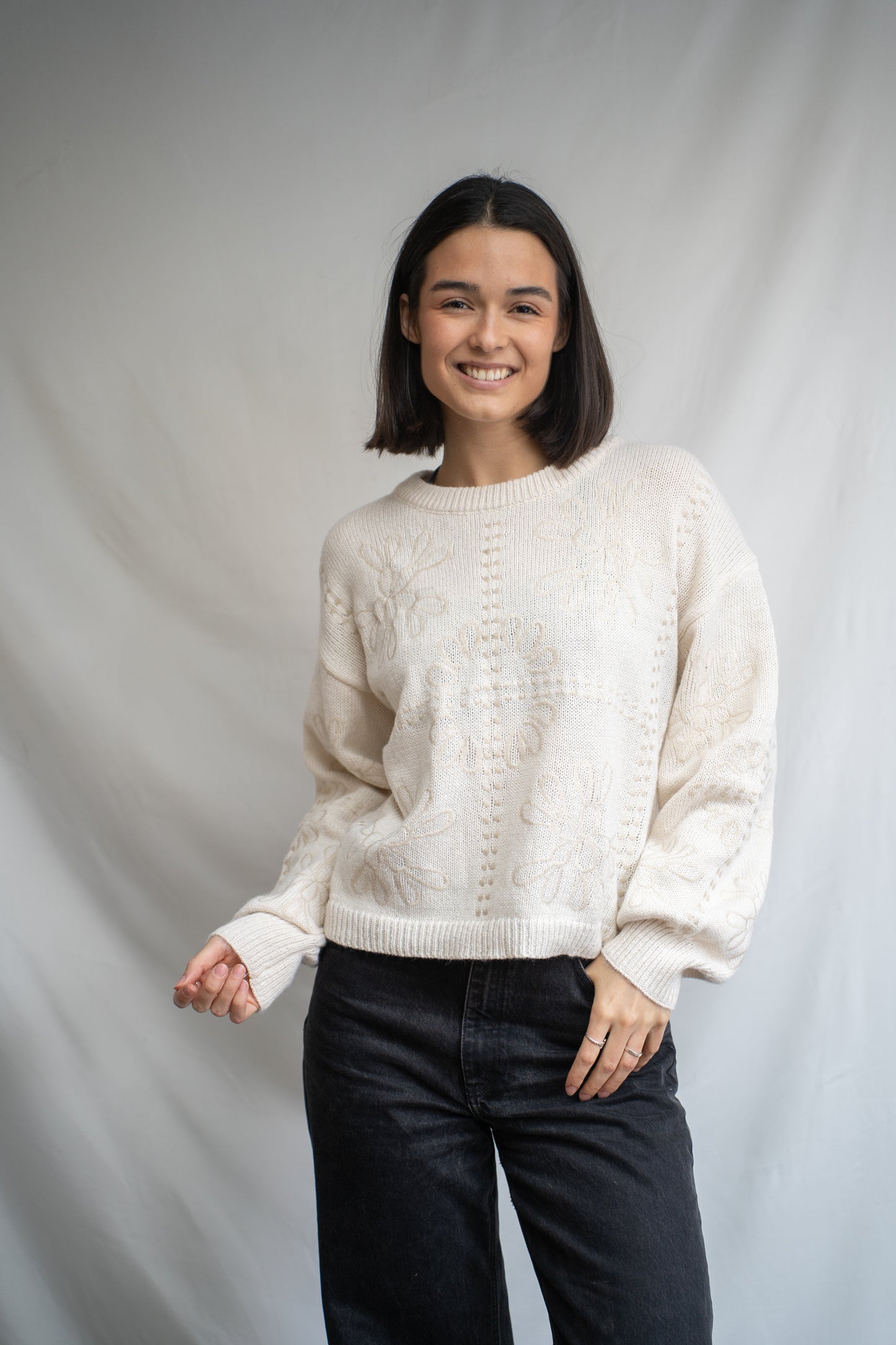 Chaleco Paola Beige Flores-Sweater-Picaflor