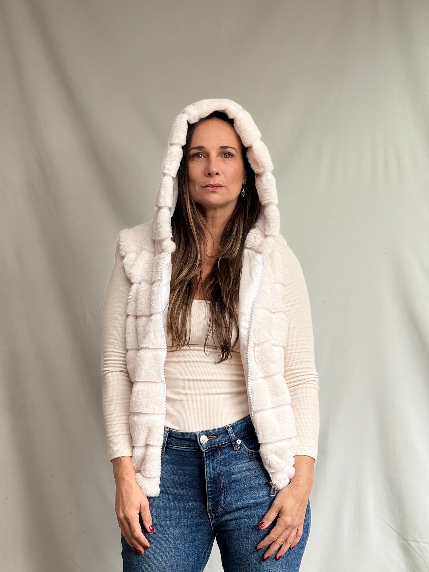 Chaqueta Mirella Blanca Peluda-Chaqueta-Picaflor