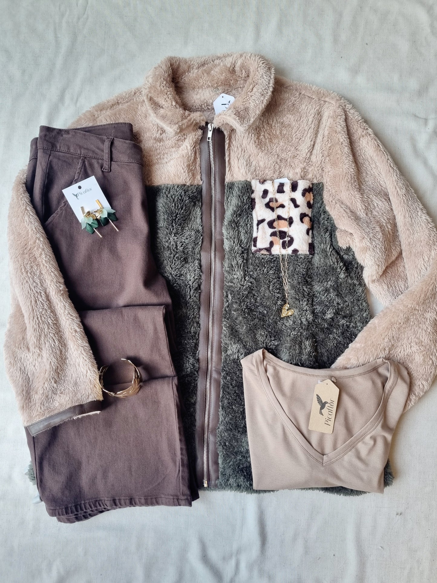 Chaqueta Peluda Manaos Verde-Chaqueta-Picaflor
