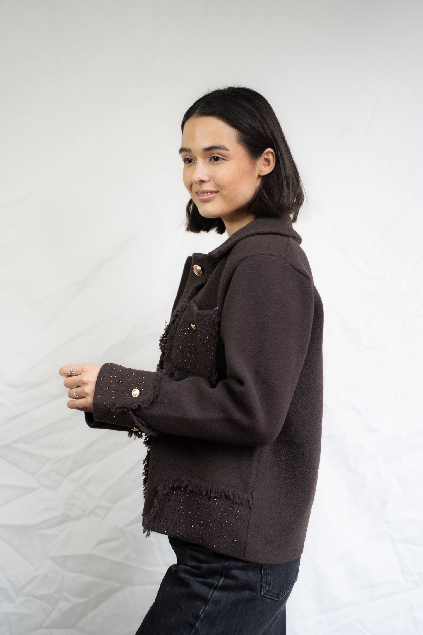 Chaqueta Tanti Choco Brillos-Chaqueta-Picaflor