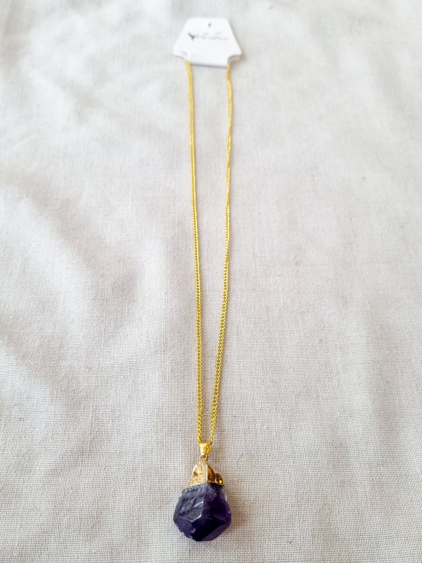 Collar Amatista Dorada M