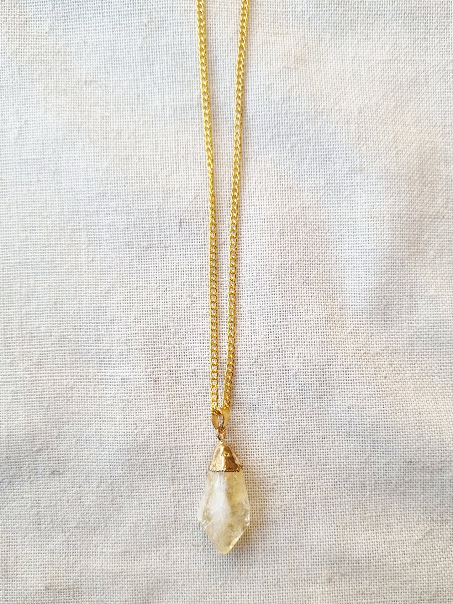 Collar Citrino Dorado M-Collar-Picaflor