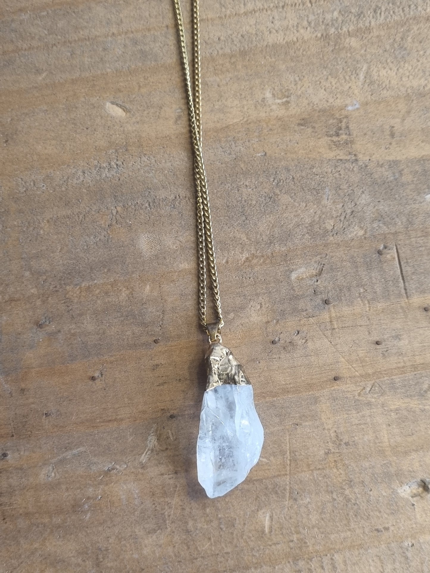 Collar Cuarzo Dorado M