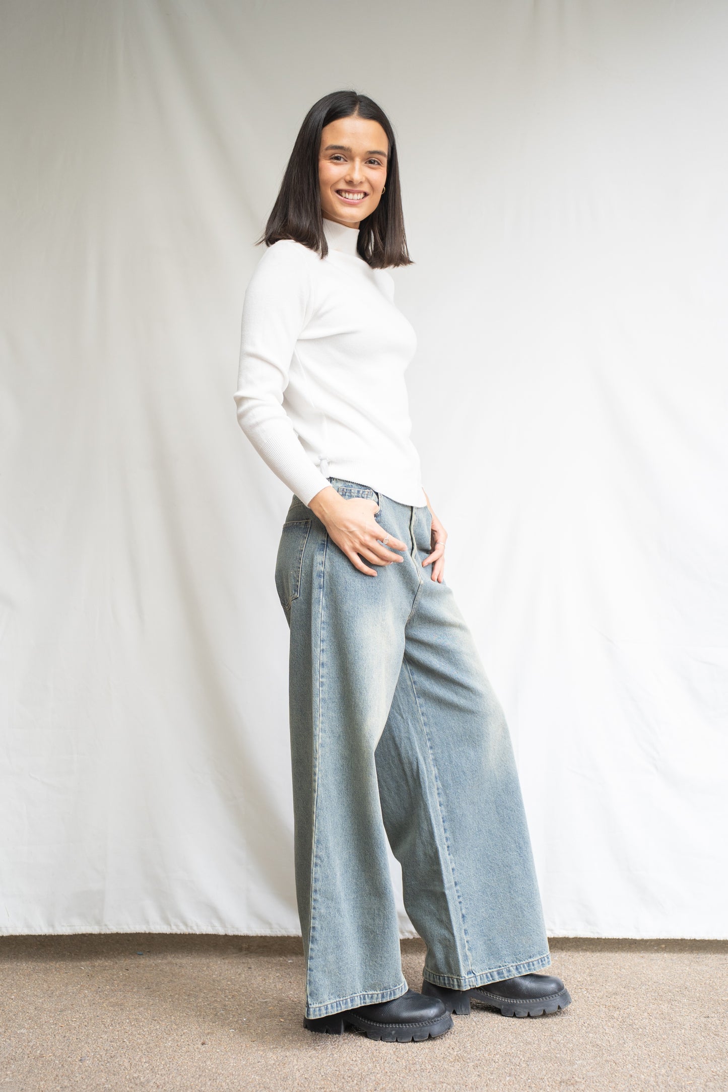 Jeans Wide Azul