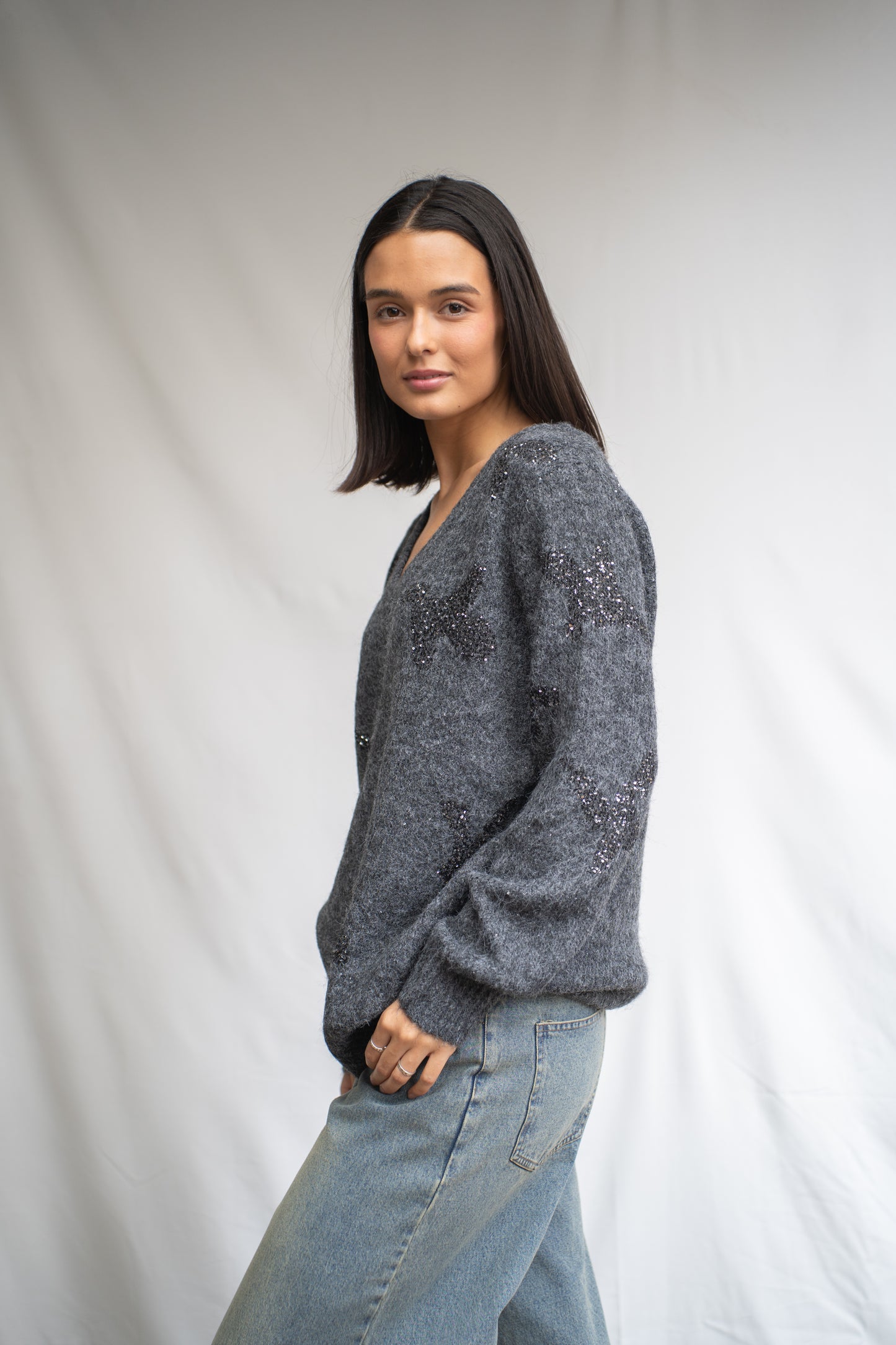 Sweater Niet Marengo Aplicaciones