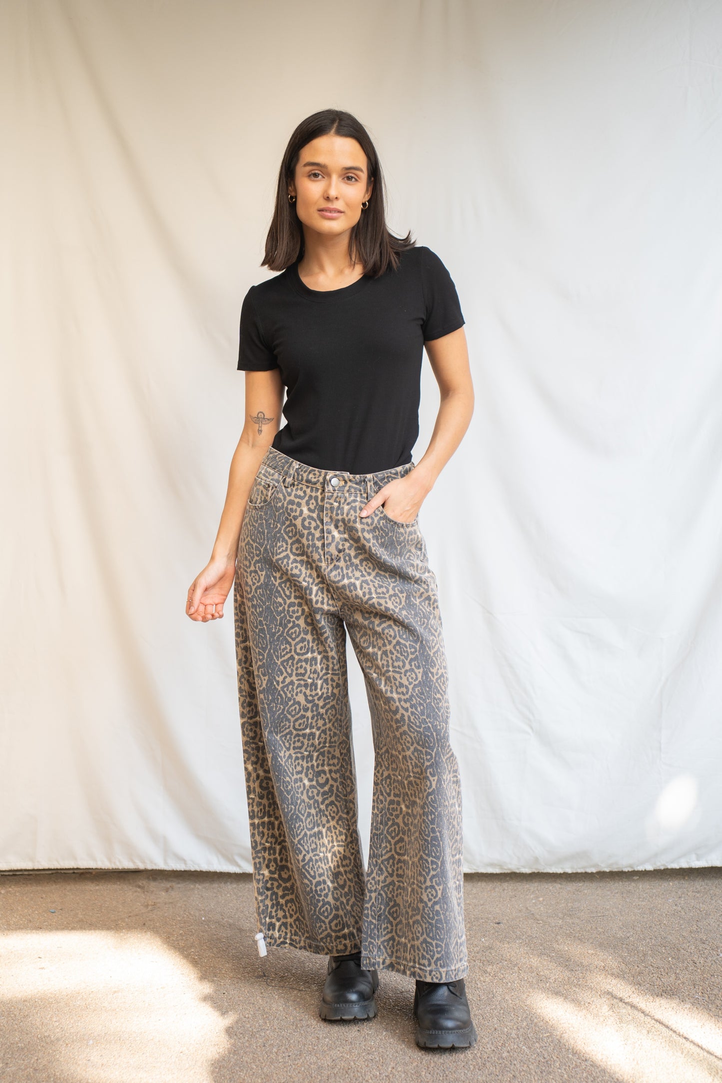 Pantalón Baggy Camel