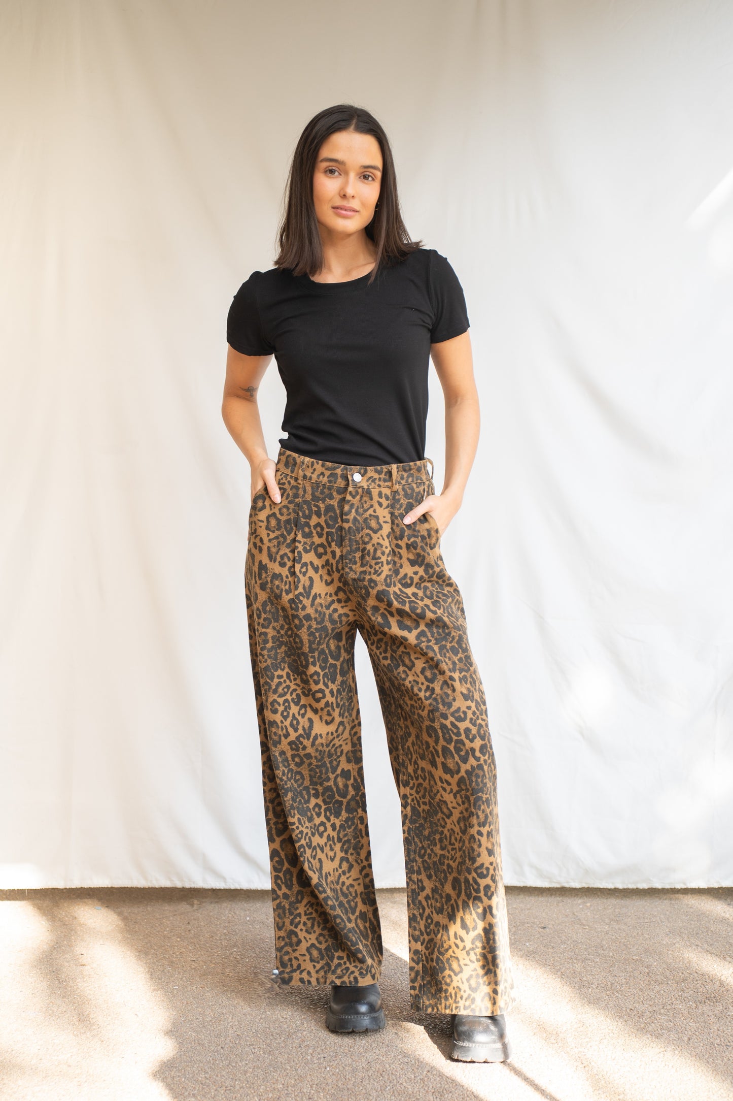 Pantalon Ani Print Camel
