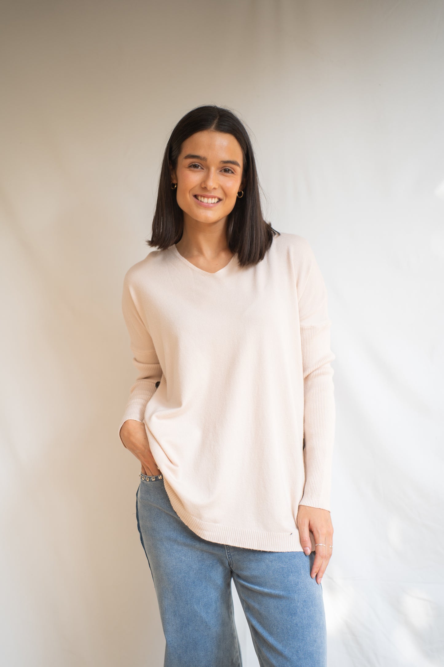 Sweater Botty Beige Botones