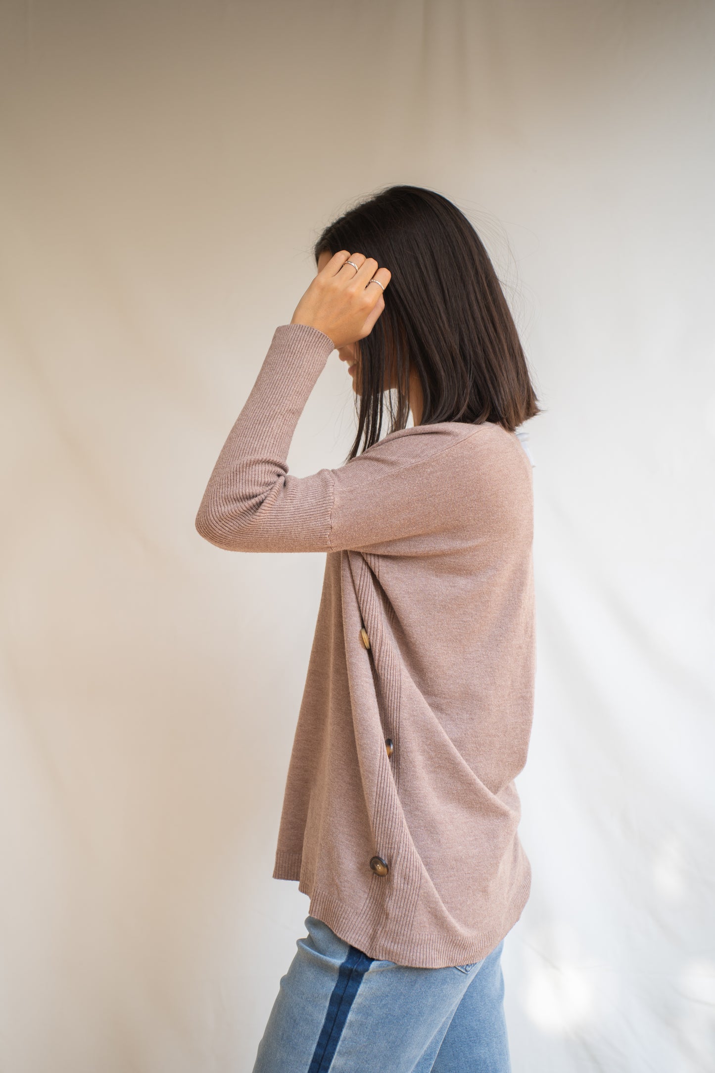 Sweater Botty Taupe Botones