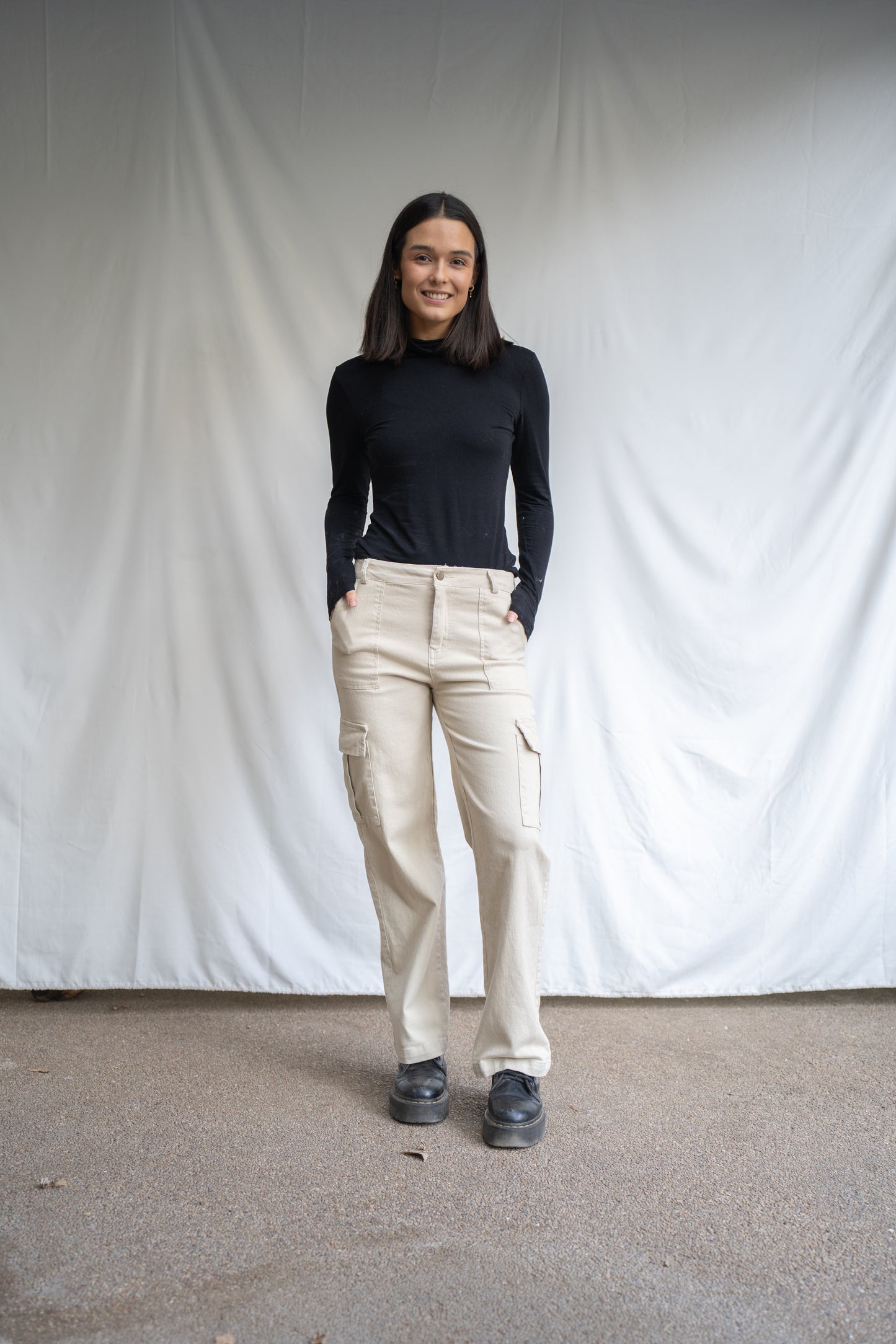 Pantalon Cargo Camila Beige