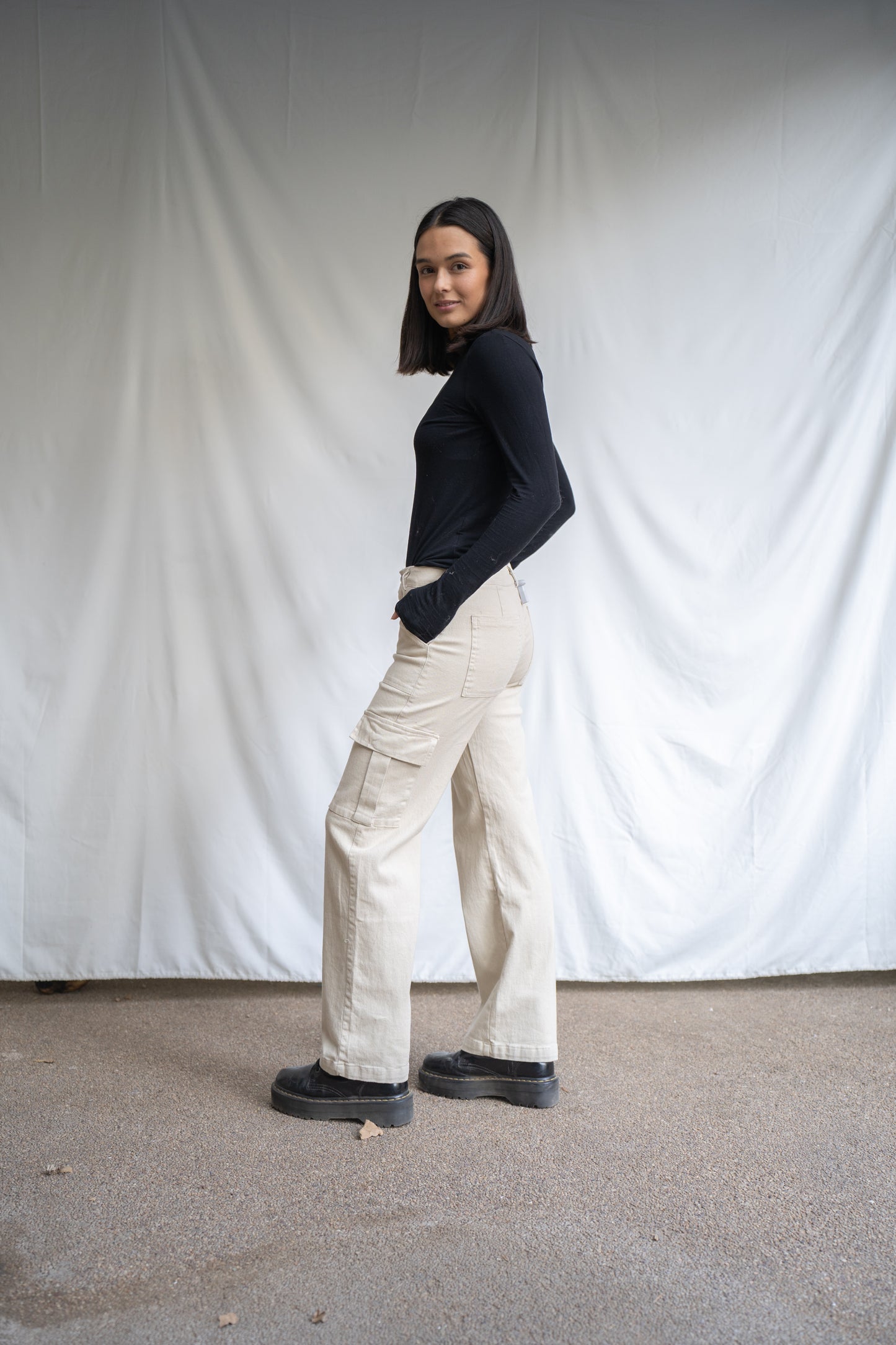 Pantalon Cargo Camila Beige