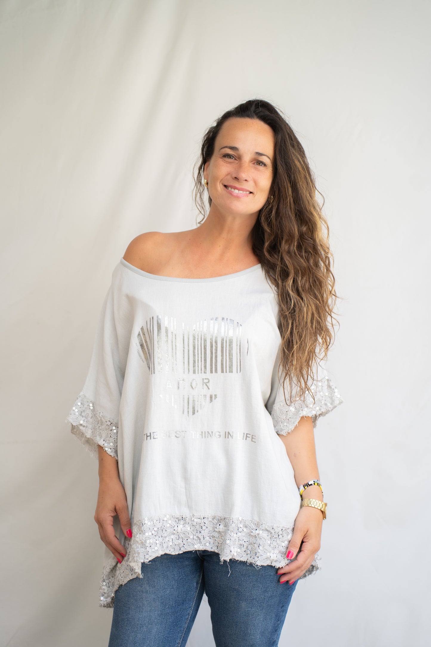Polera Amor Gris