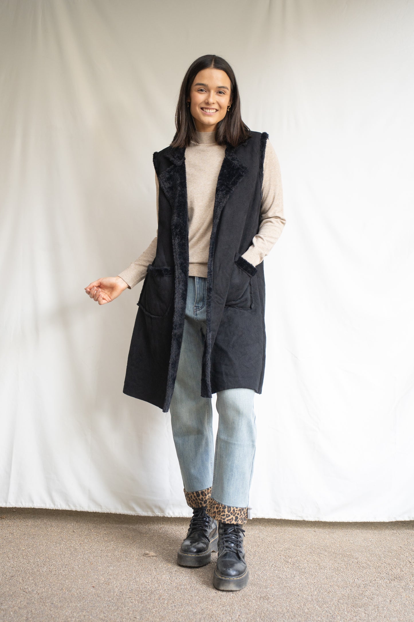 Chaqueta Bibo Negro Ecogamuza