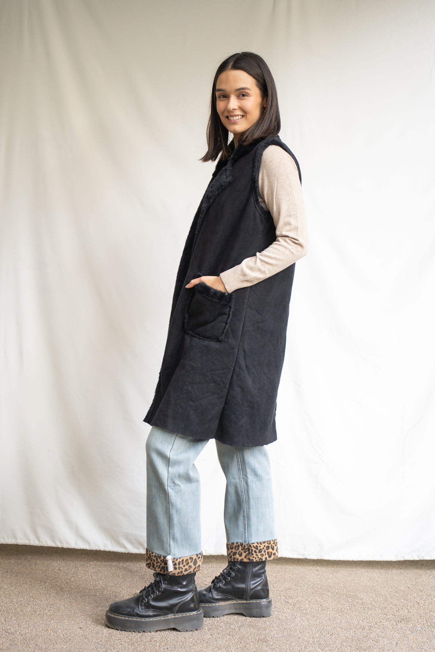 Chaqueta Bibo Negro Ecogamuza