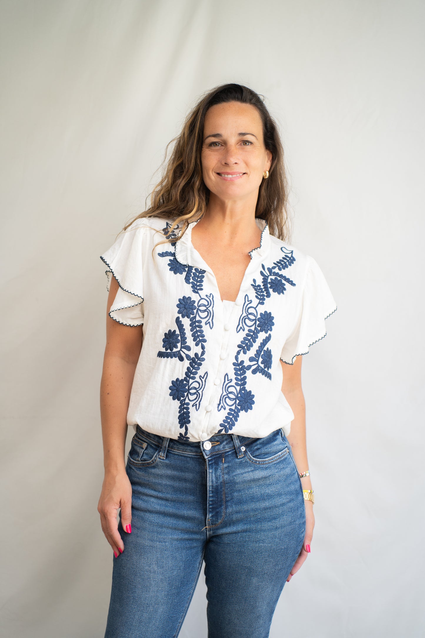 Blusa Roma Azul