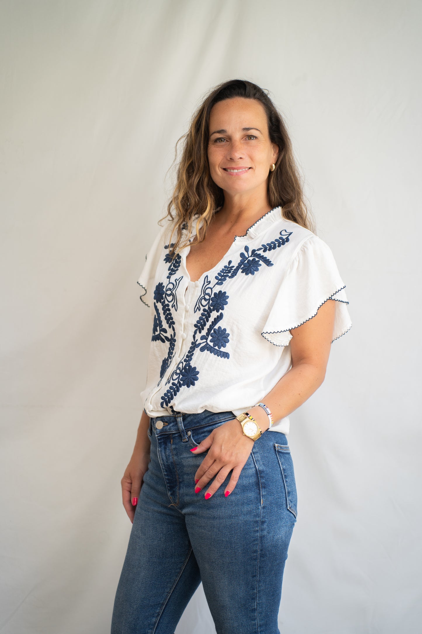Blusa Roma Azul