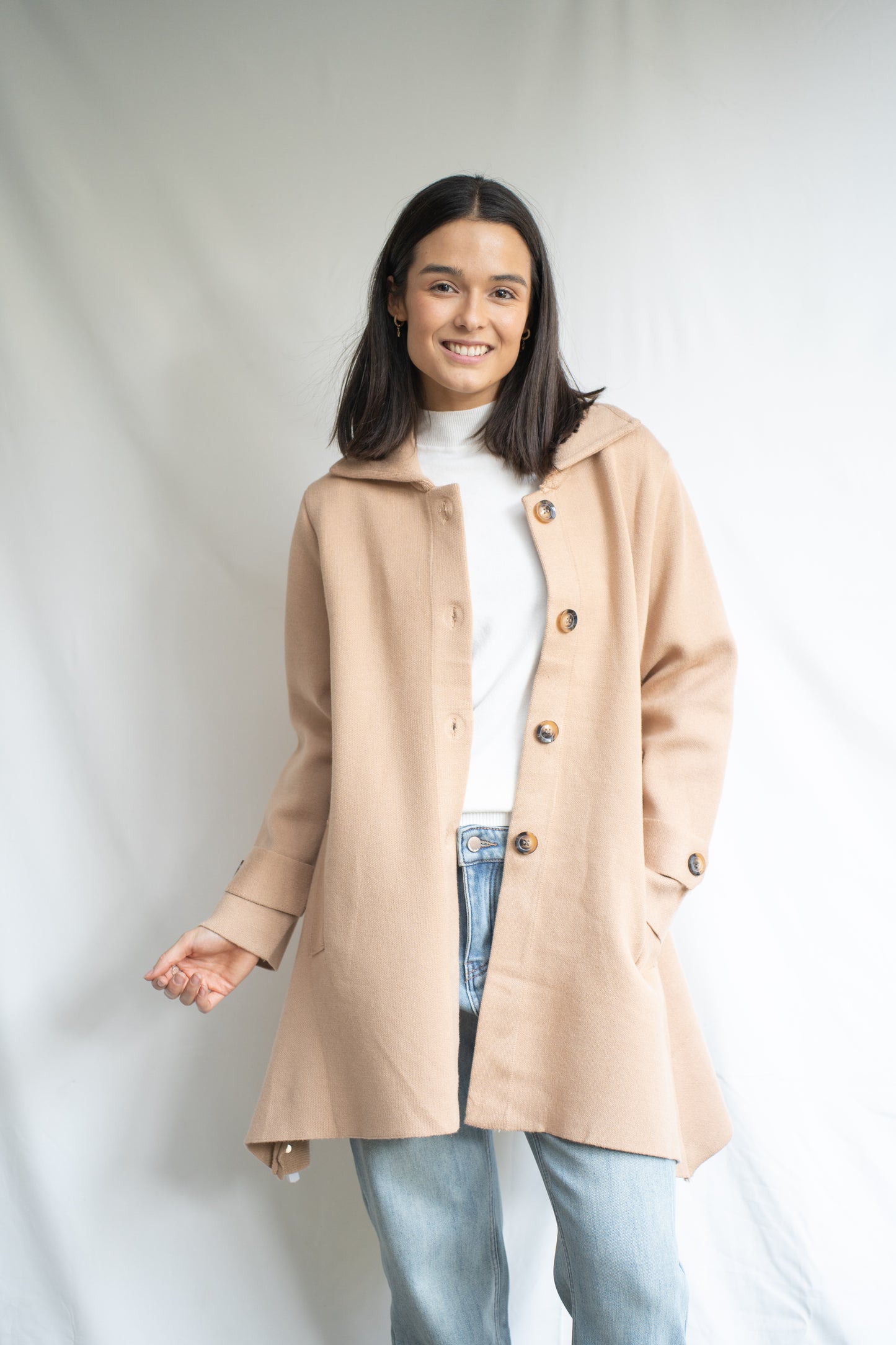 Abrigo Largo Sofia Beige