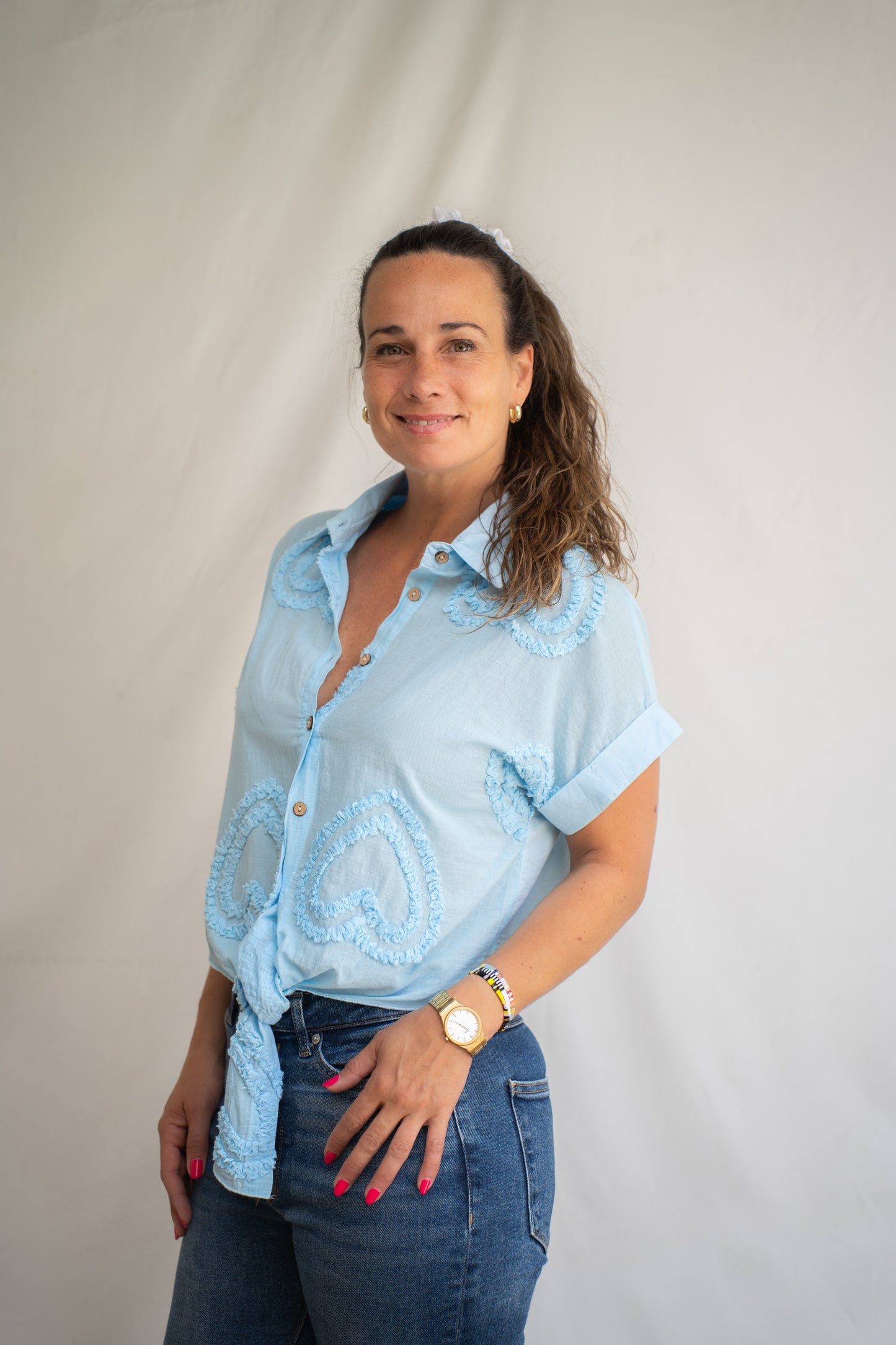 Blusa amor celeste