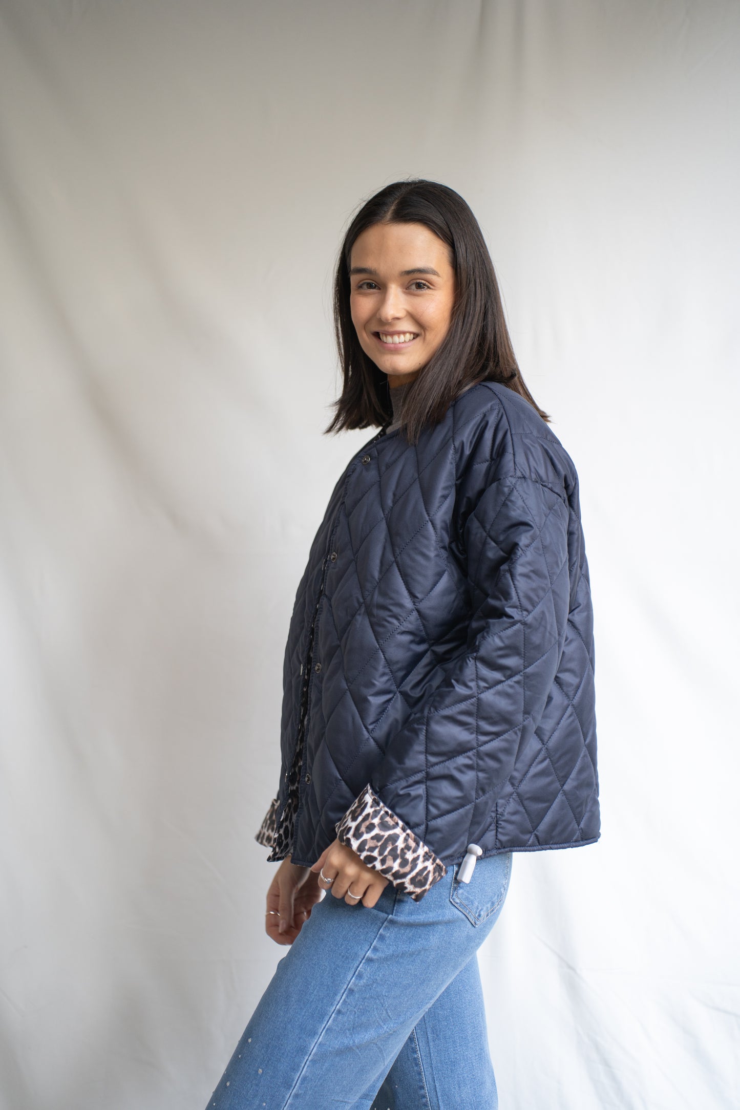 Parka Low Azul Print