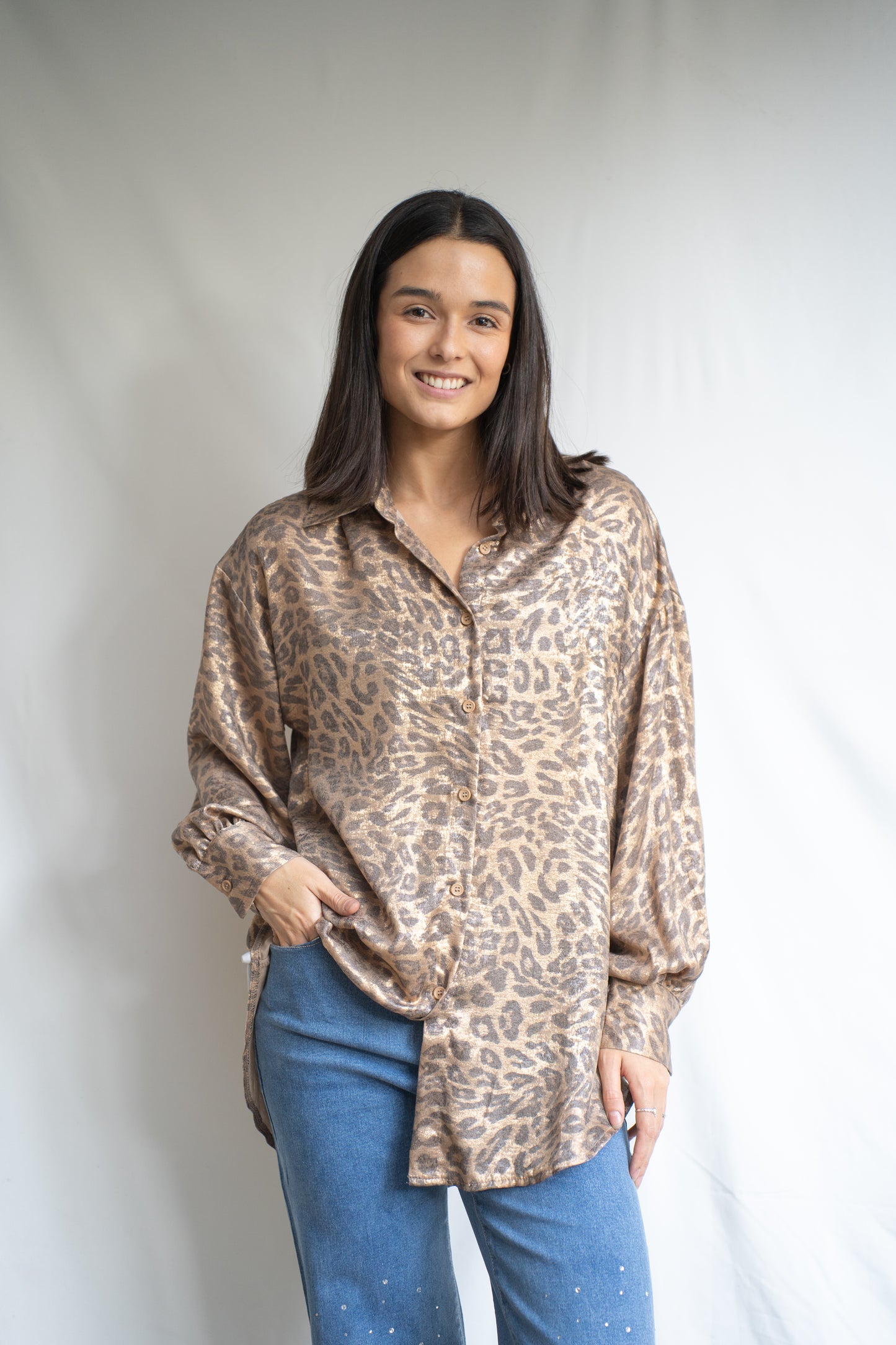 Blusa Milan Dorada Print