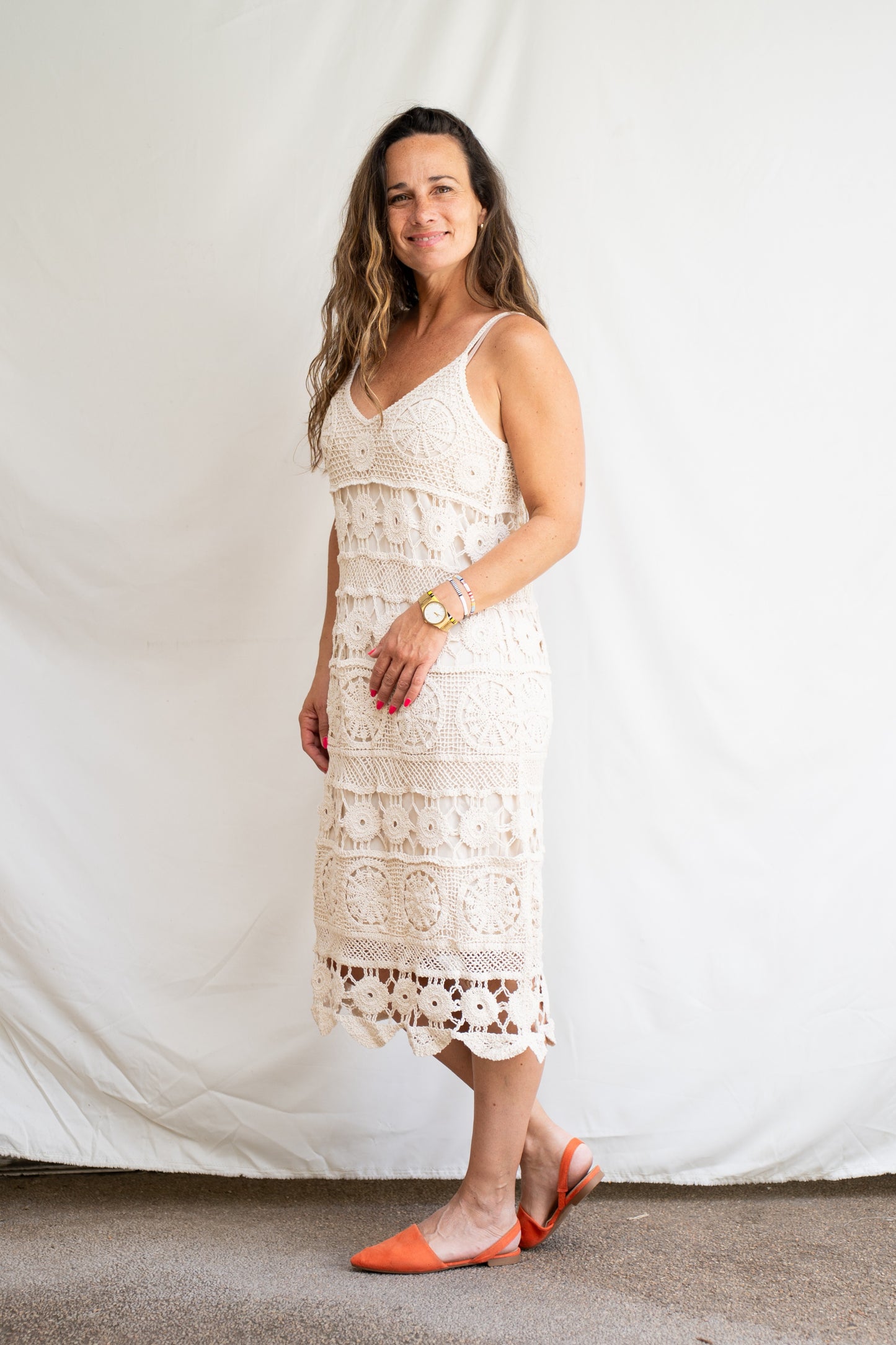 Vestido Macrame Beauty Crudo