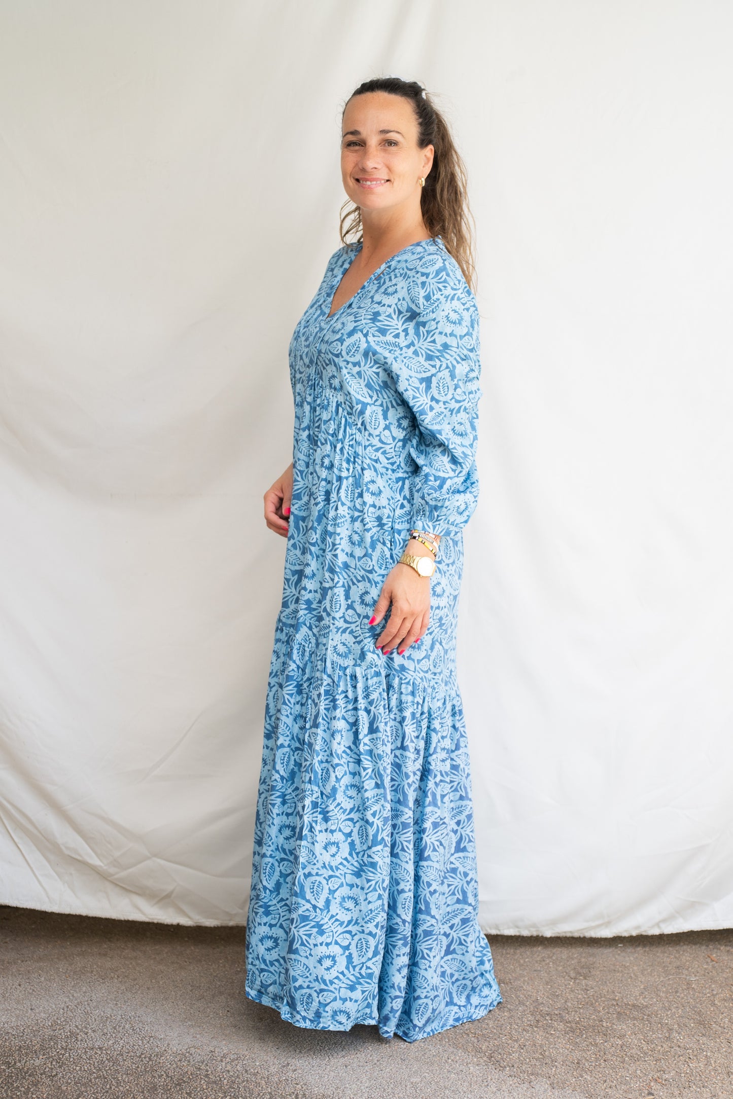 Vestido viscosa Pri Azul