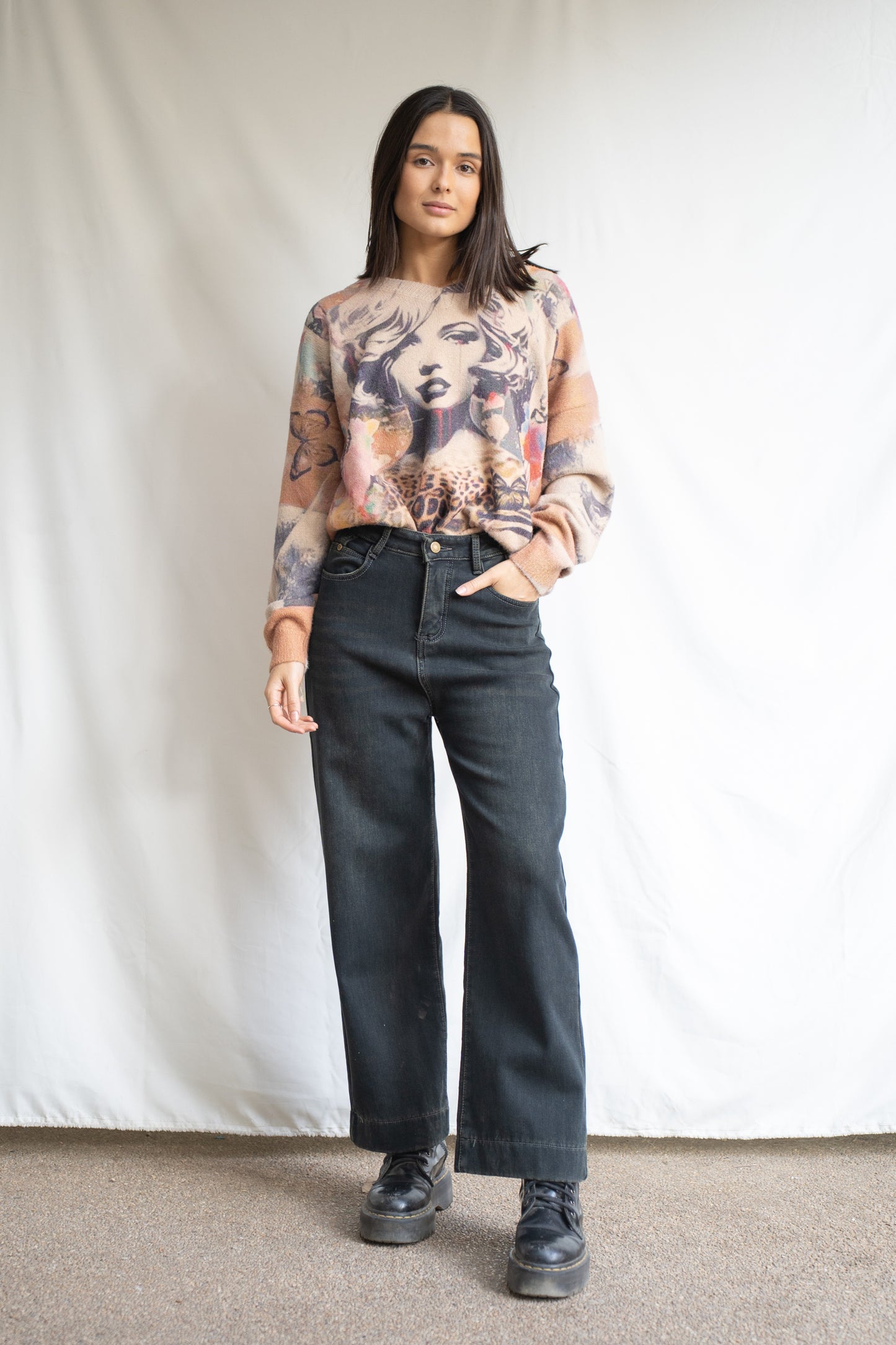 Pantalón Pula Negro Denim