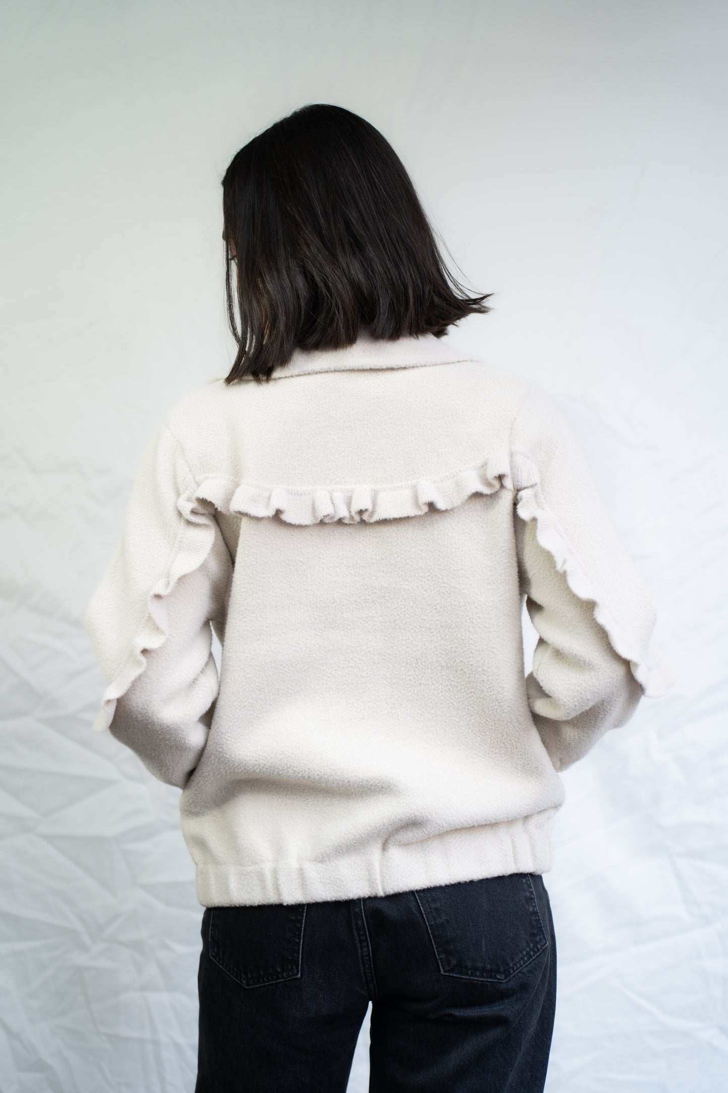 Chaqueta Moni Crema Brillos