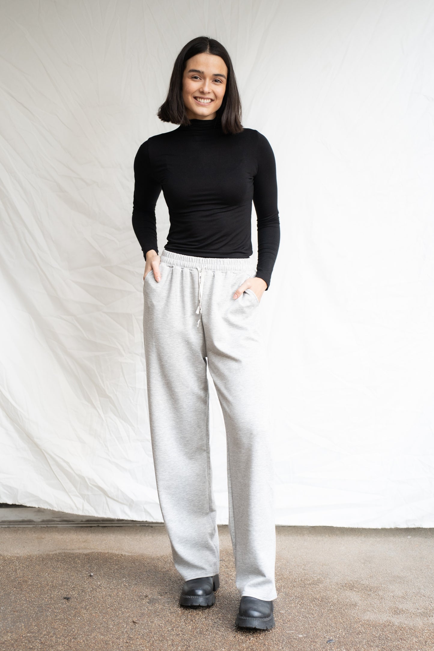Pantalon Filla Gris Brillos