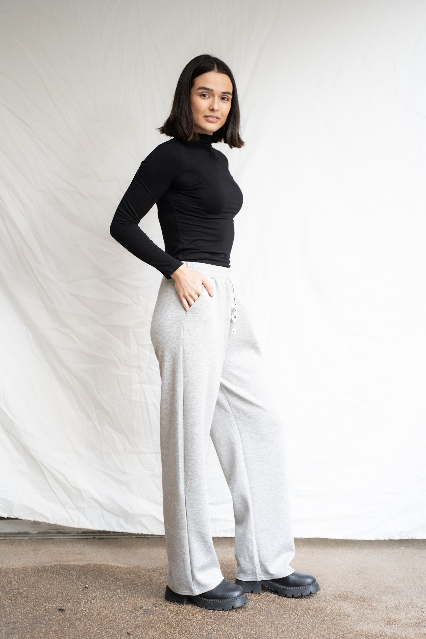 Pantalon Filla Gris Brillos