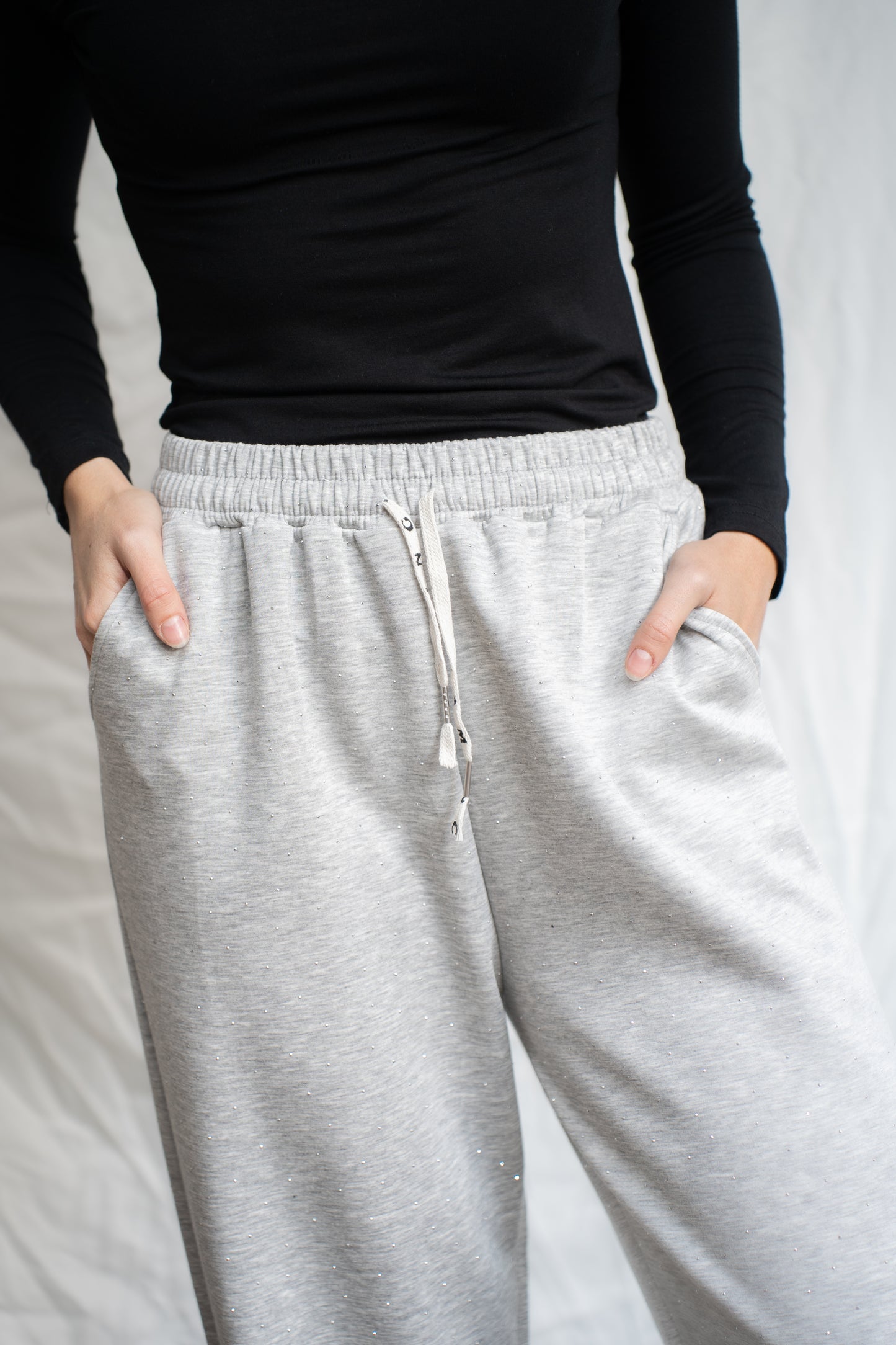 Pantalon Filla Gris Brillos
