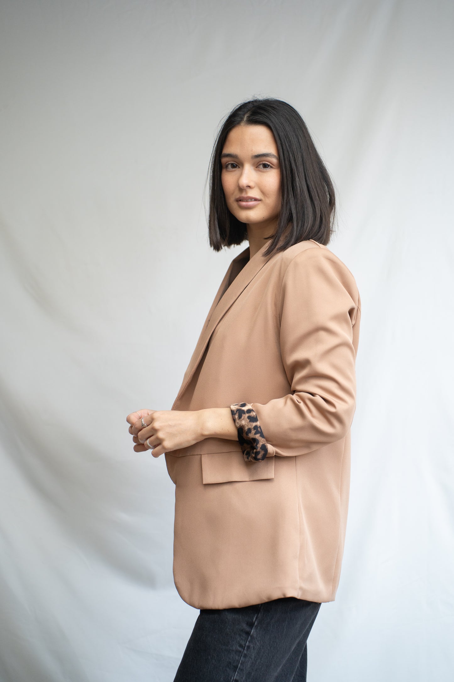 Blazer Dual Camel Print