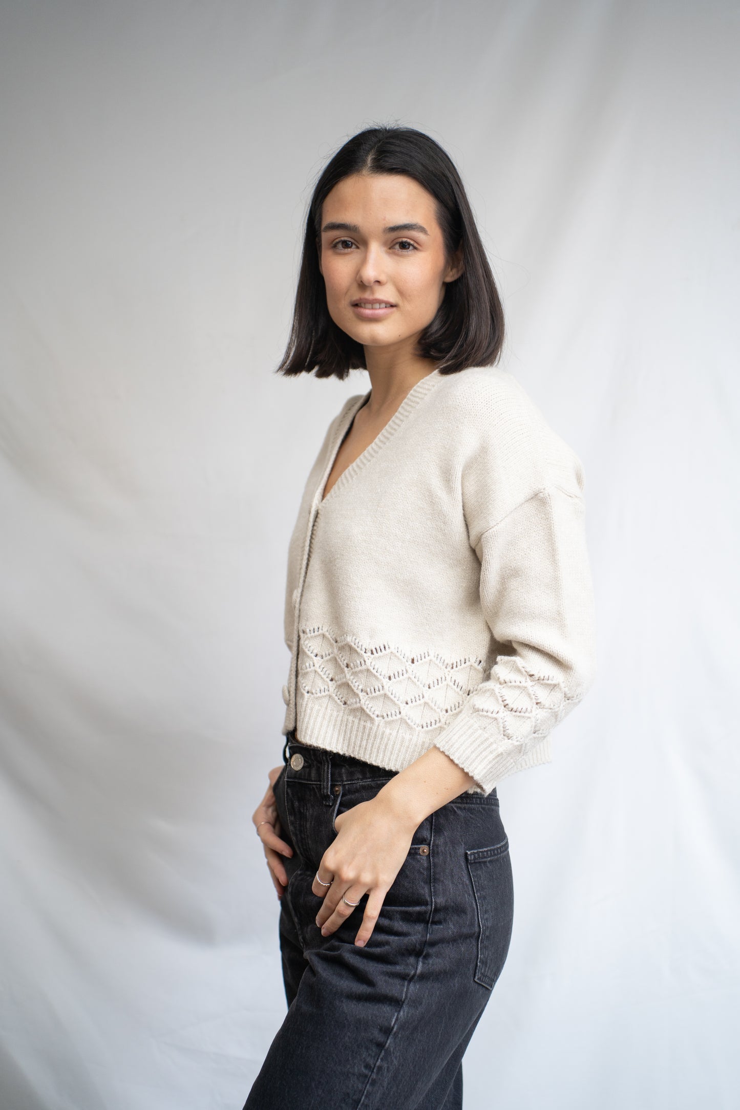 Chaleco Marlen Beige Botones