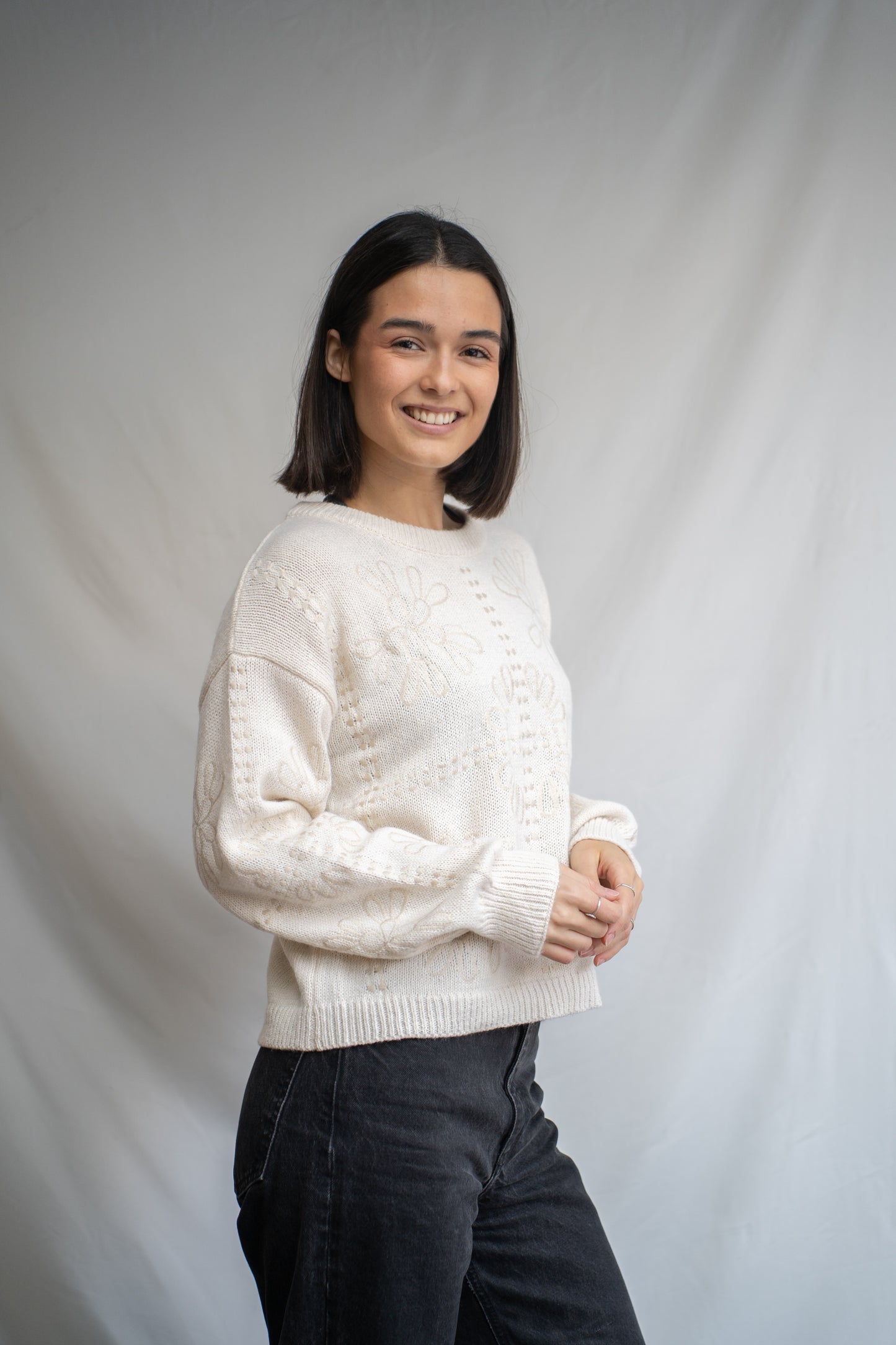 Chaleco Paola Beige Flores