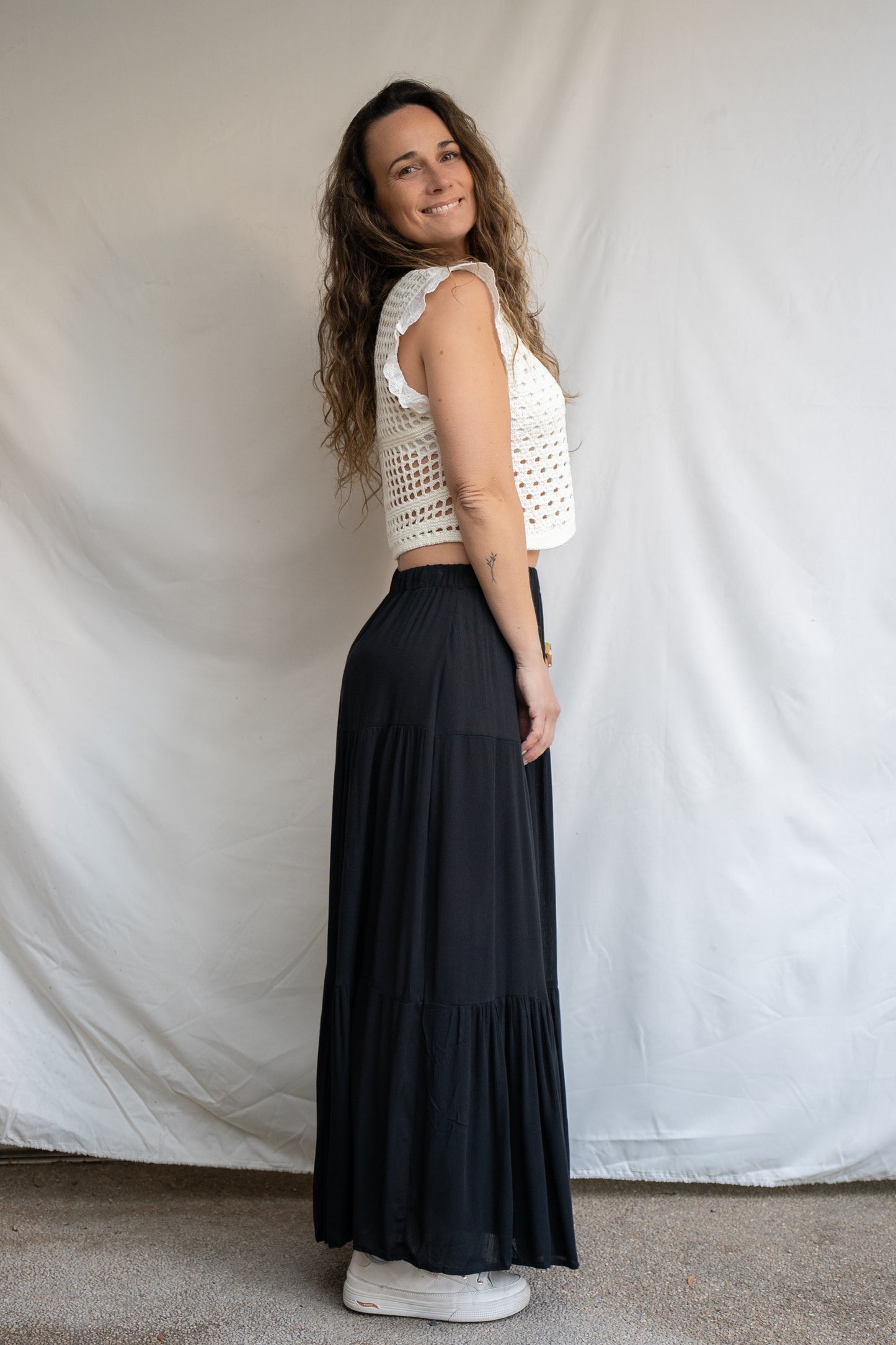 Falda Larga Suny Negra