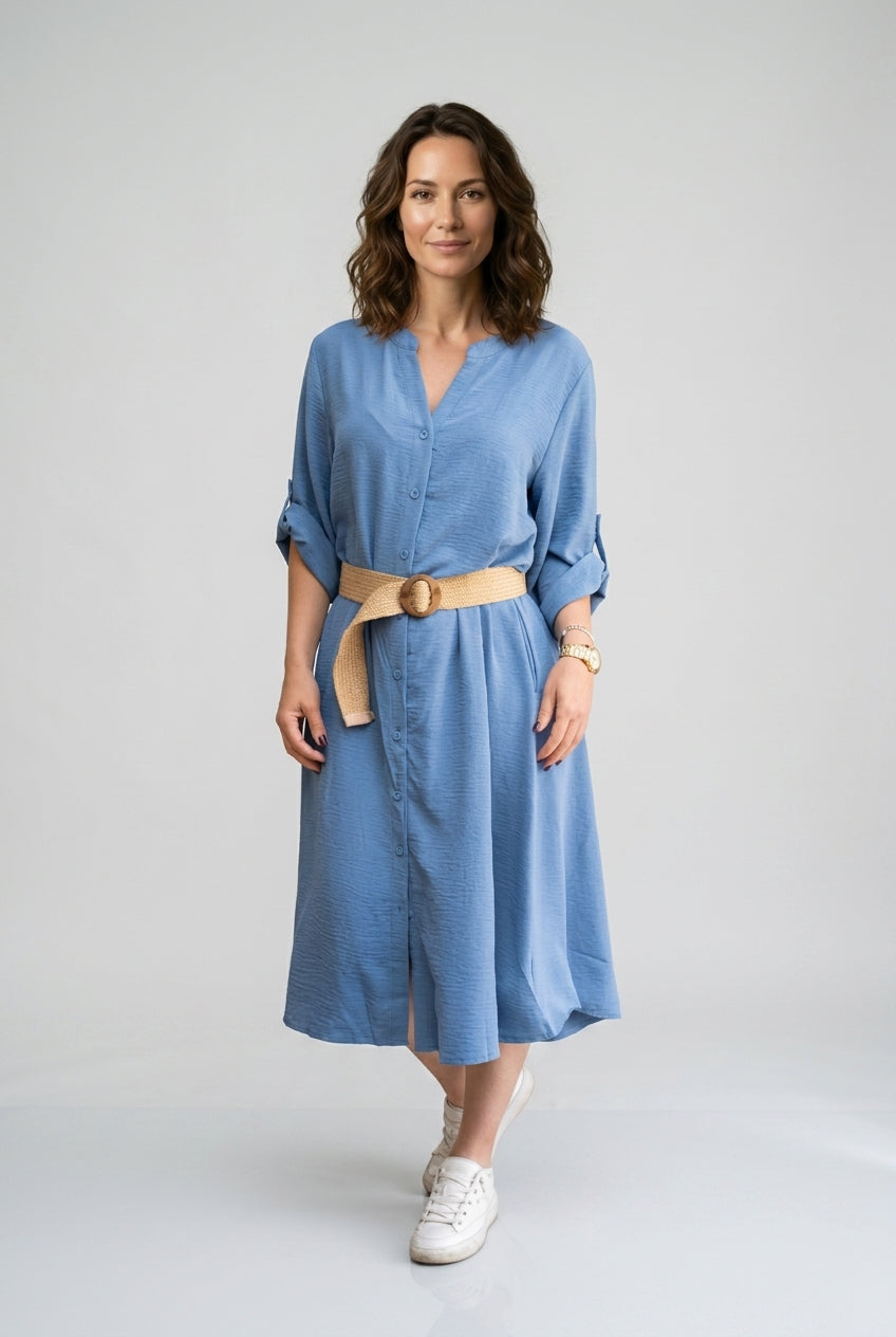 Vestido Largo Gaby Azul