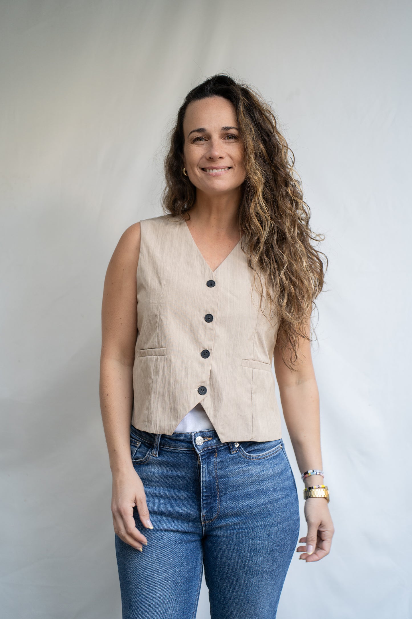 Gillet Linesa Beige Sastrero