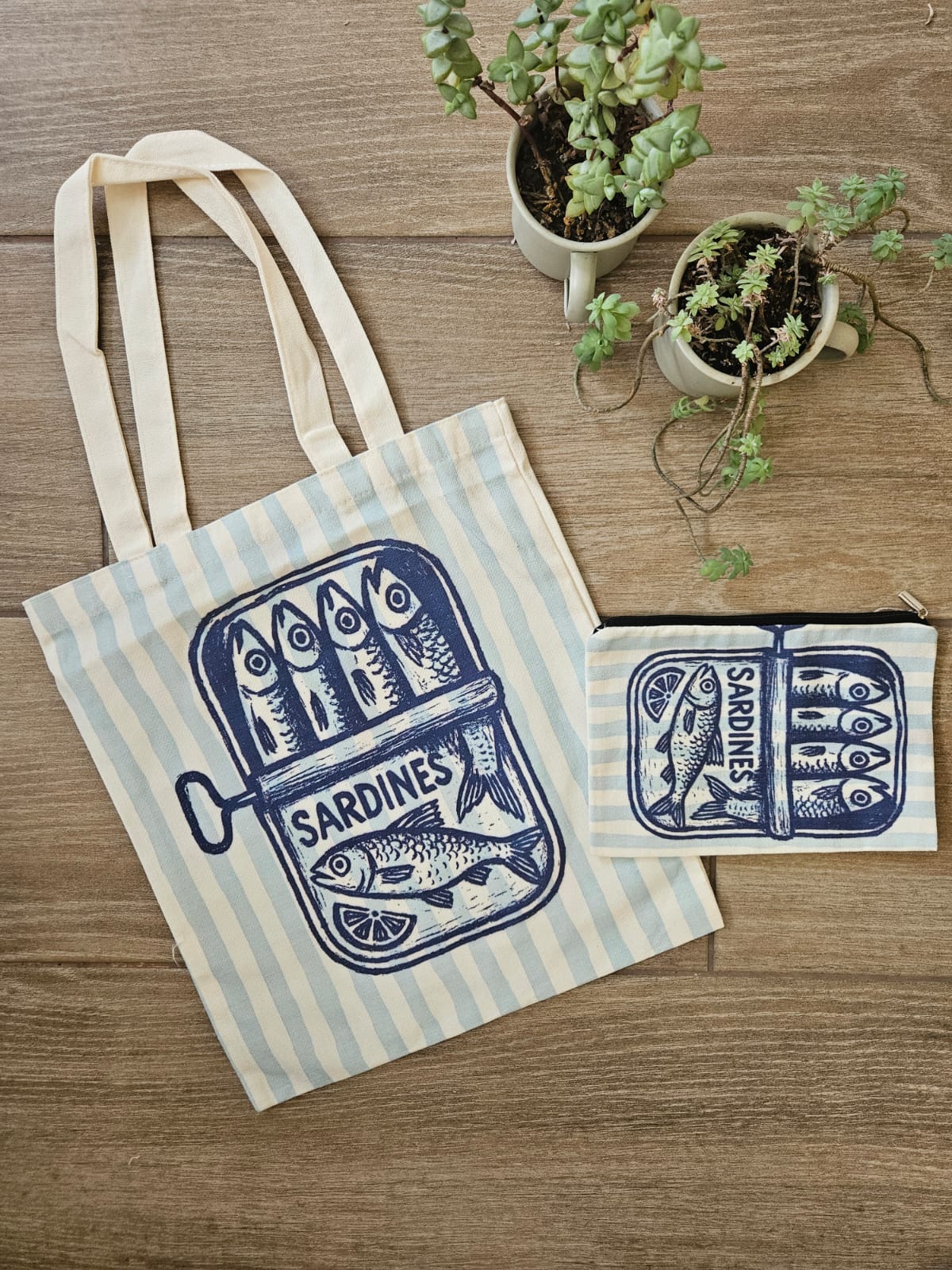 Pack Bolso + estuche Sardi Celeste