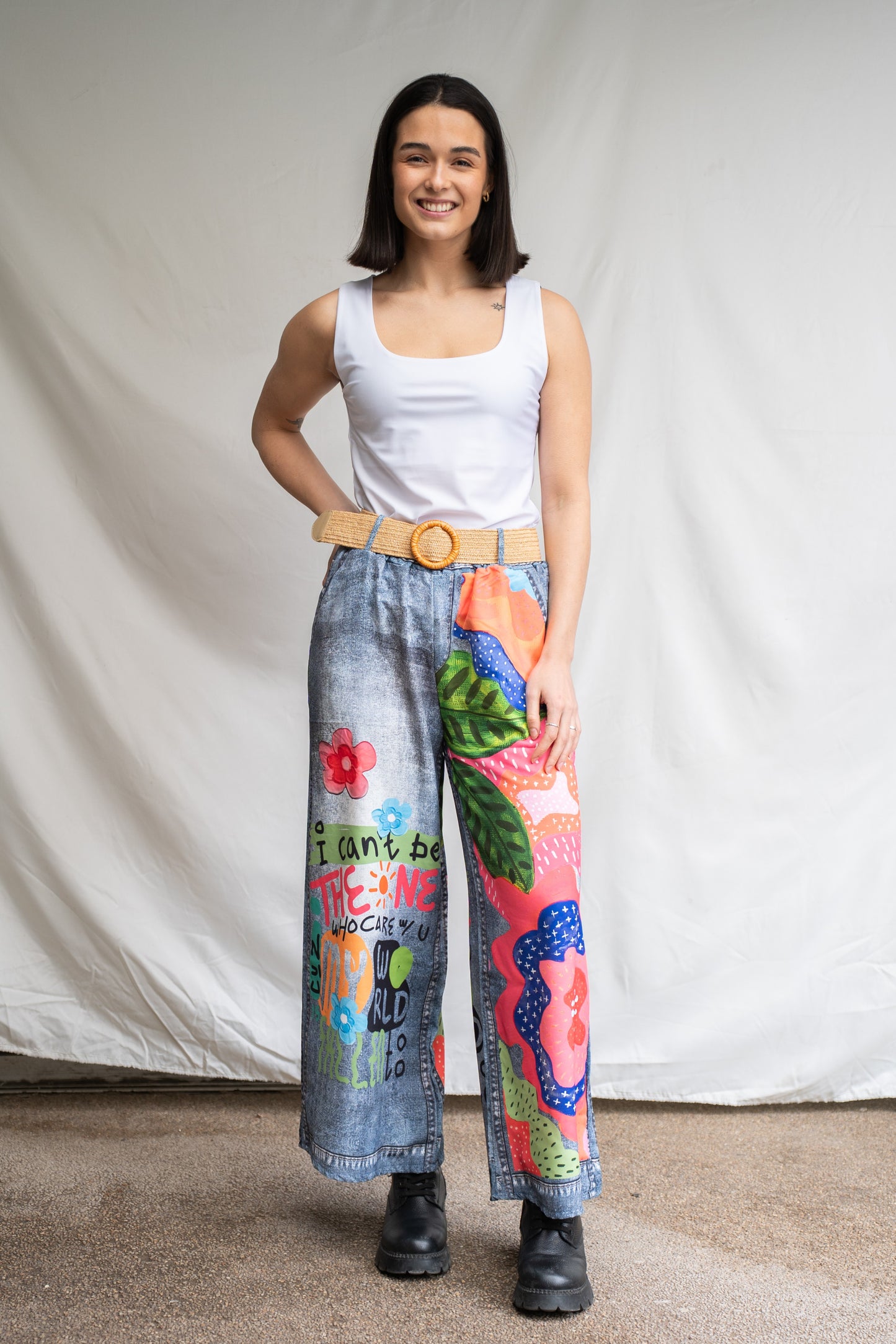 Palazzo Vernazza Magenta Estampado-Pantalón-Picaflor