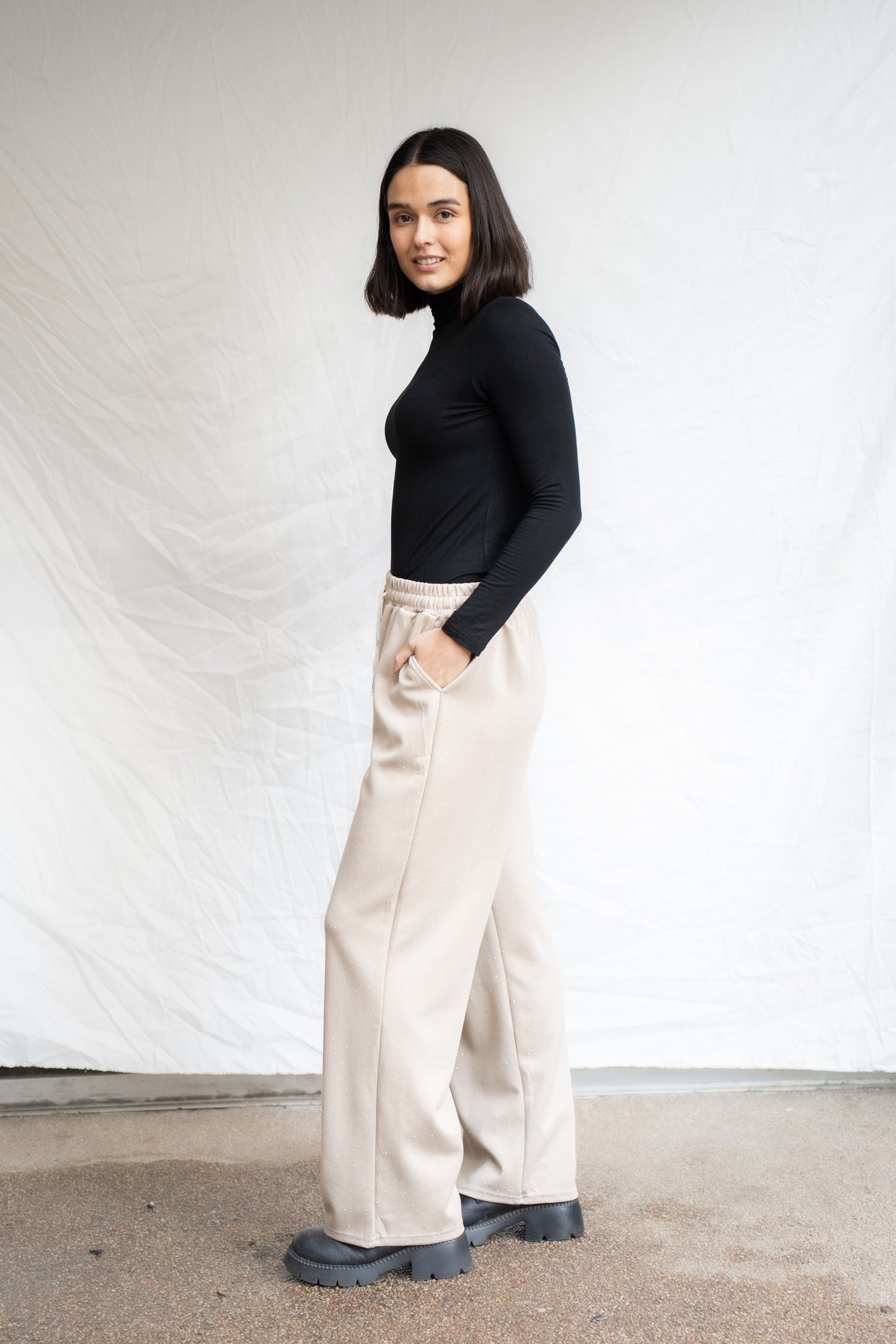 Pantalón Filla Beige Brillos-Pantalón-Picaflor