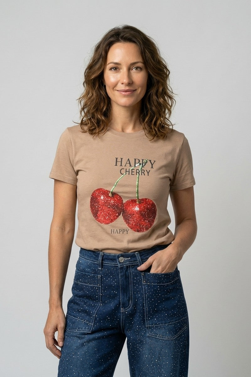 Polera Cherry Beige