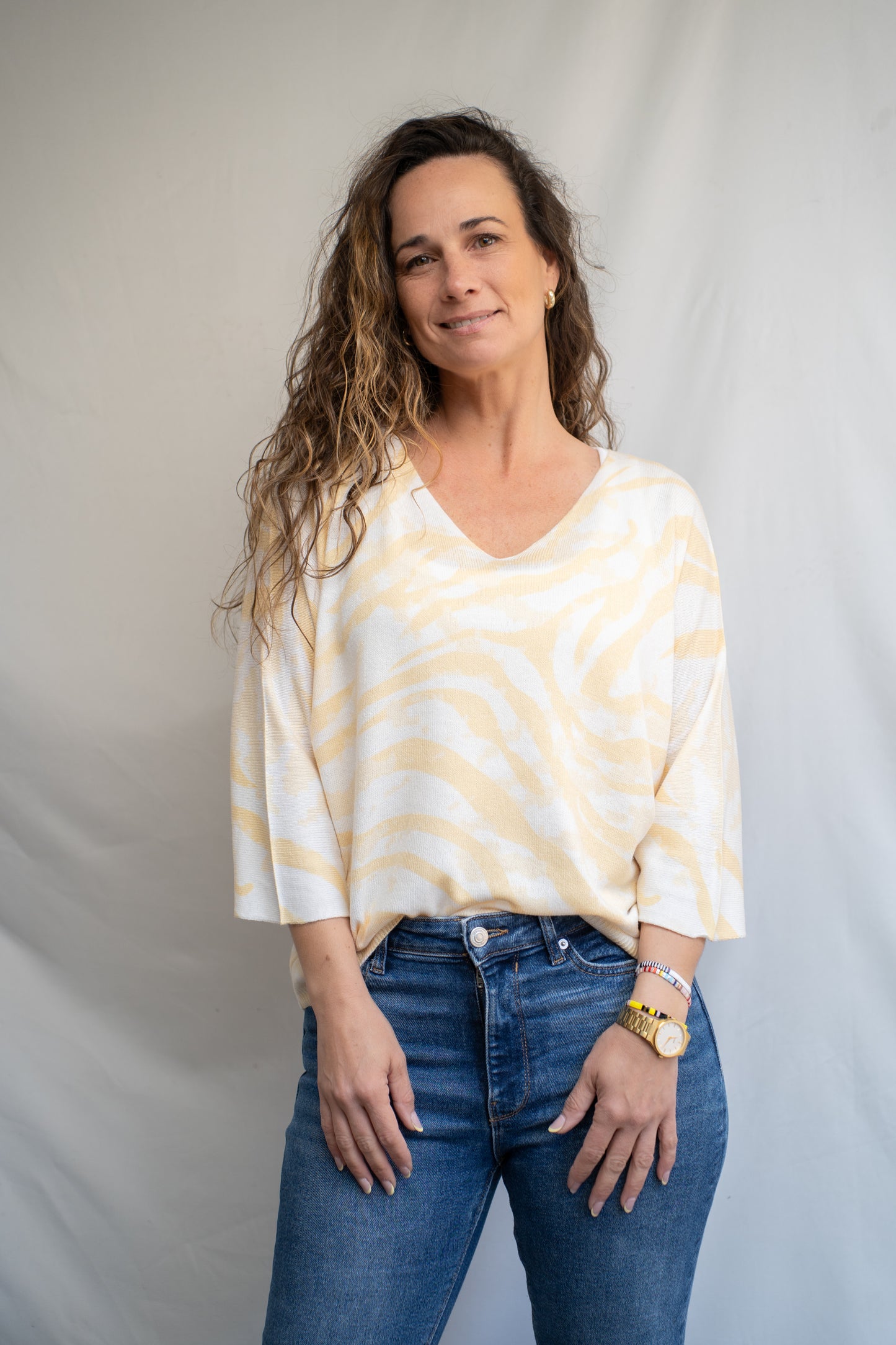 Polera Mika Amarilla Hilo