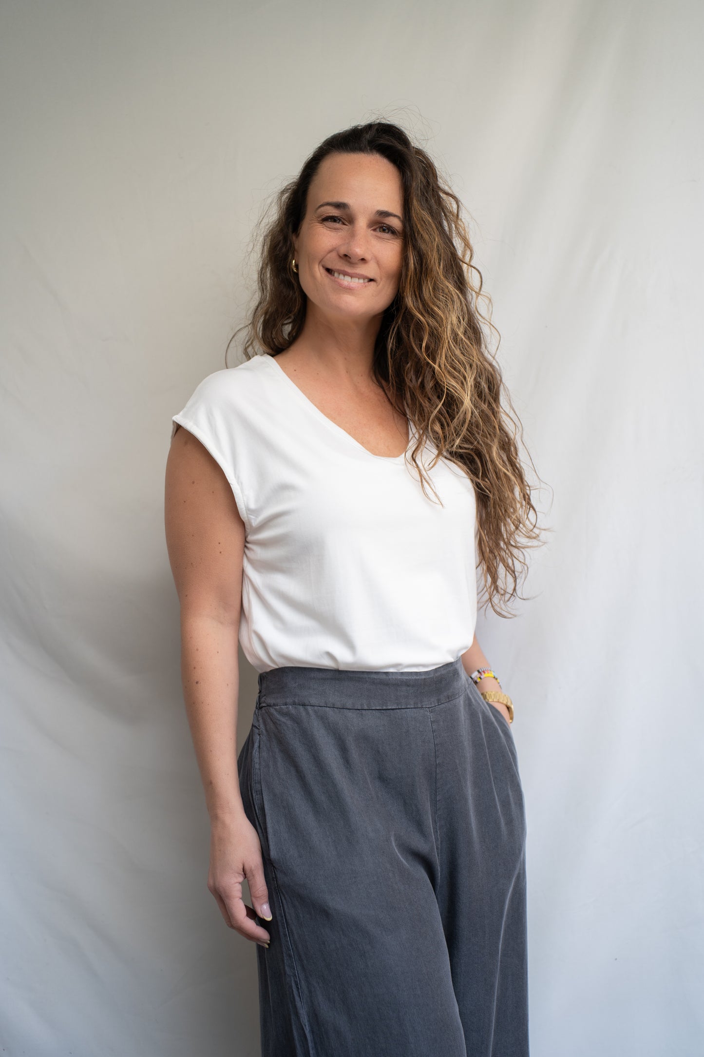 Polera Pervinca Blanca Básica