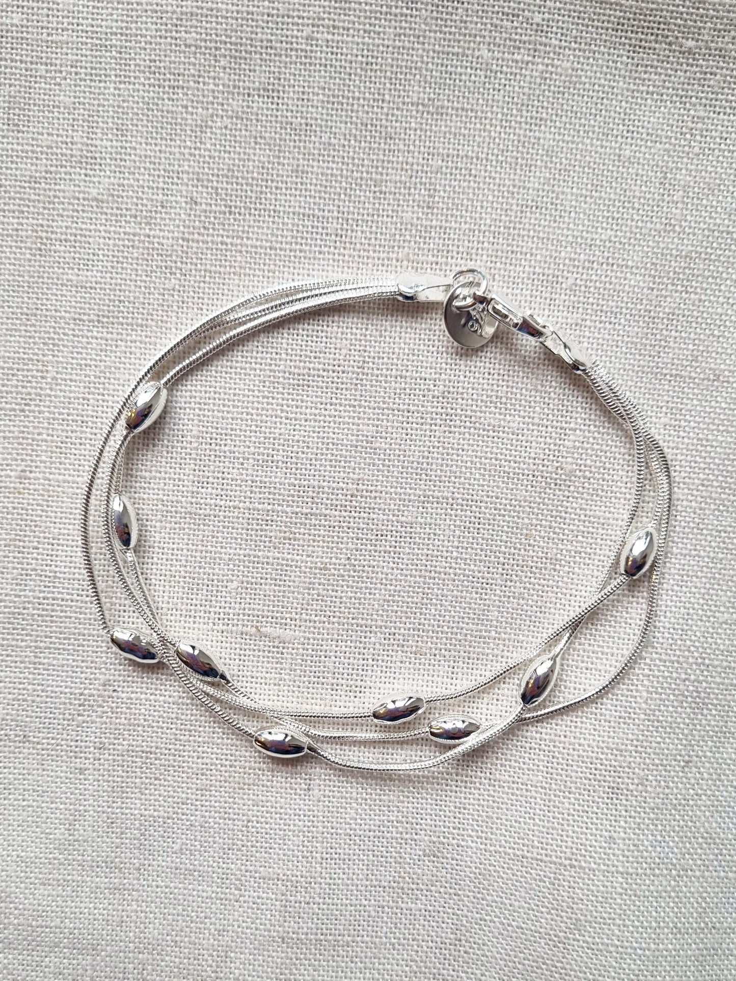 Pulsera Gotas Plateada-Pulsera-Picaflor