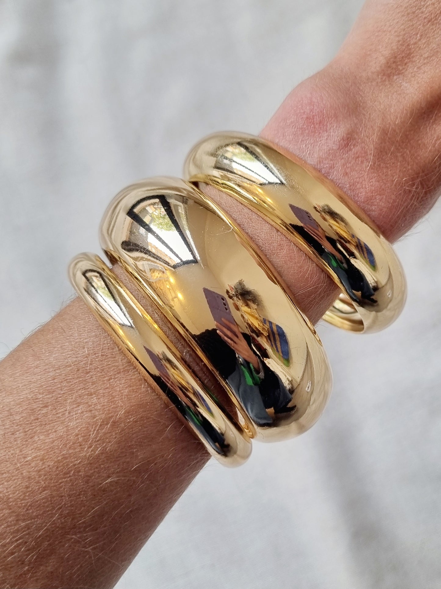 Set Brazalete Trio Dorado-Pulsera-Picaflor