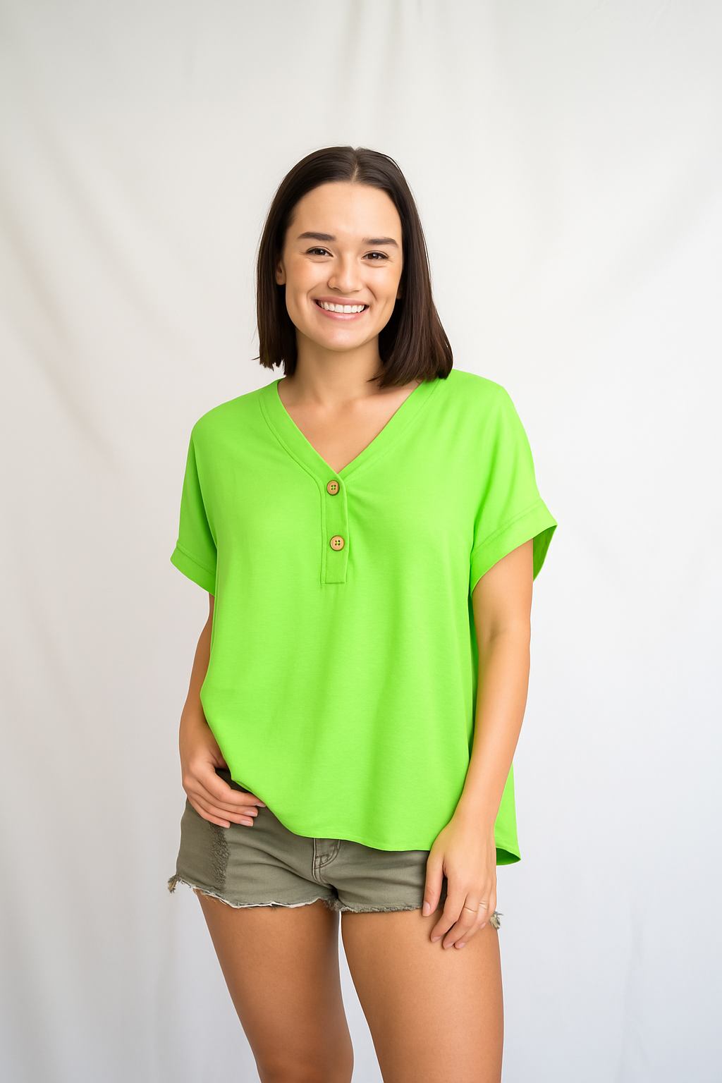 Blusa Sule Verde Manzana básica