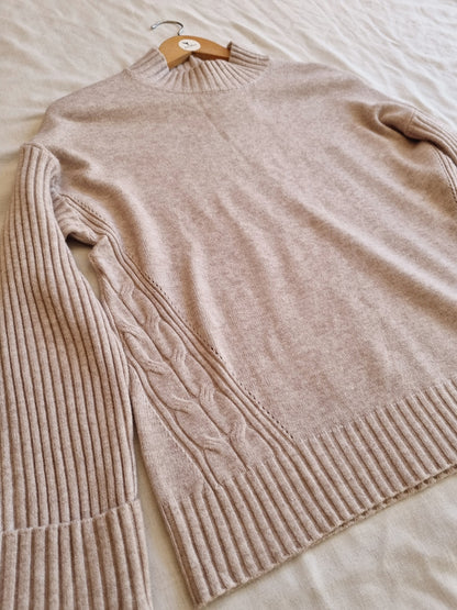 Sweater Camila Taupe Lanilla